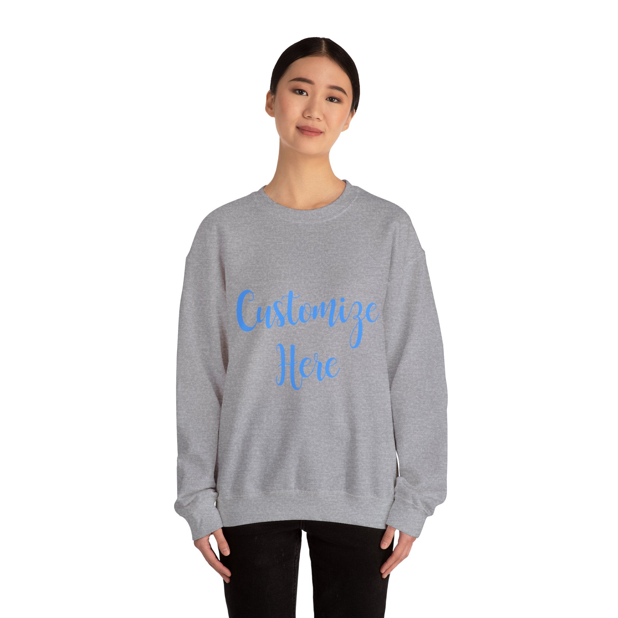 Customizable Light Blue Gameday Crewneck Sweatshirt | College Apparel, Game Day Hoodie, Sports Fan Gear, Customize to Say Anything you Want