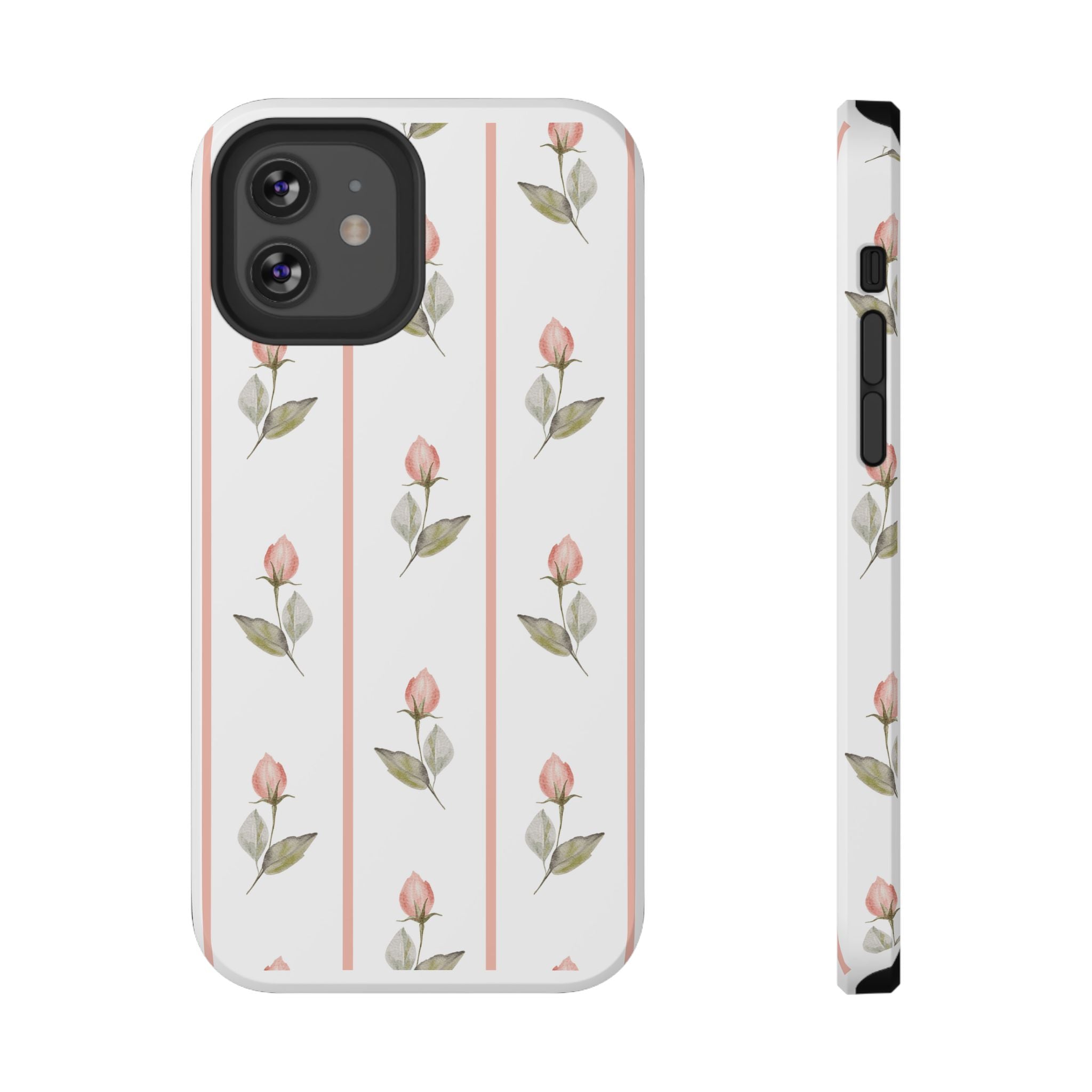 Customizable: Floral Impact-Resistant Phone Case, Chic Phone Cover