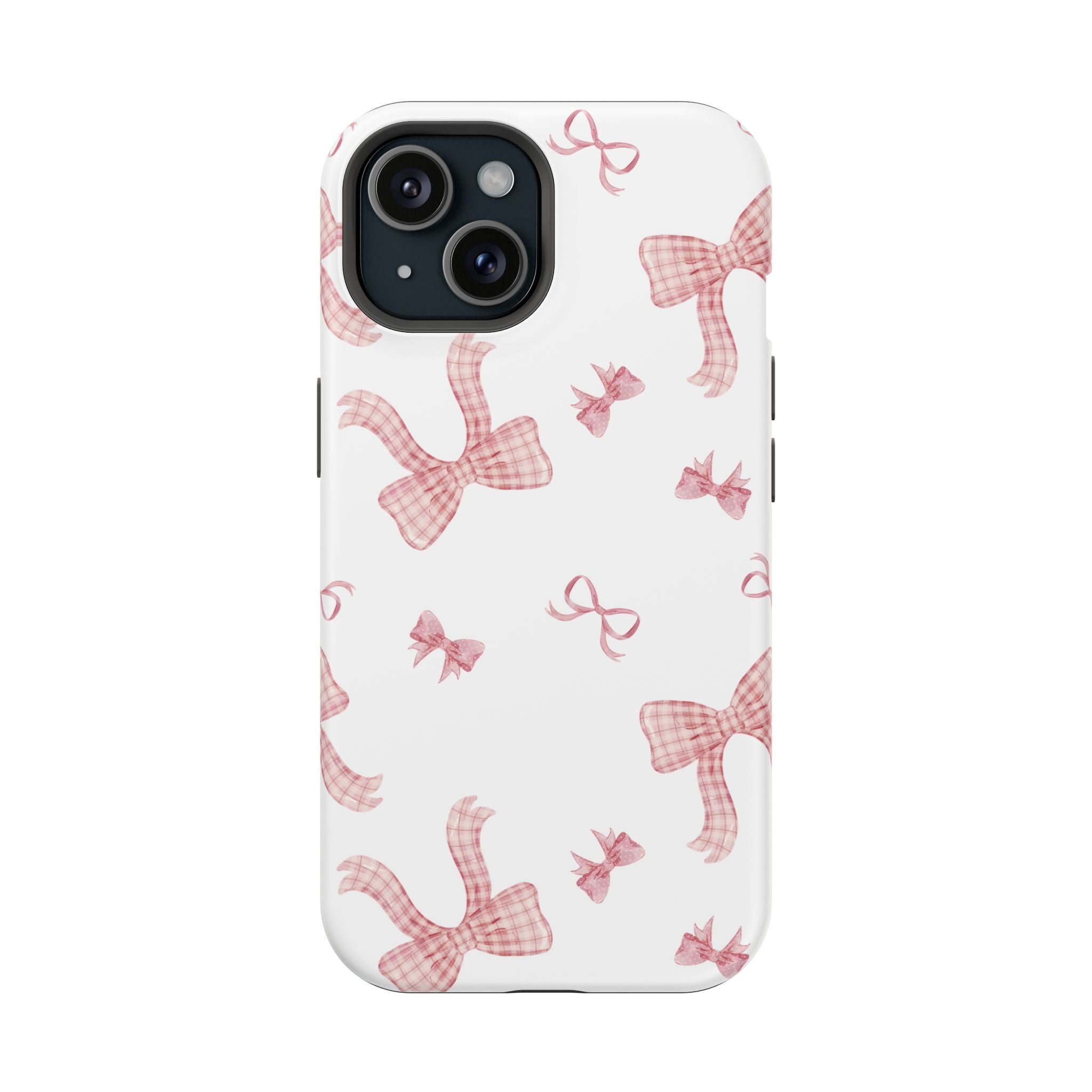 Customizable: Gingham Chic Bow Pattern Phone Case