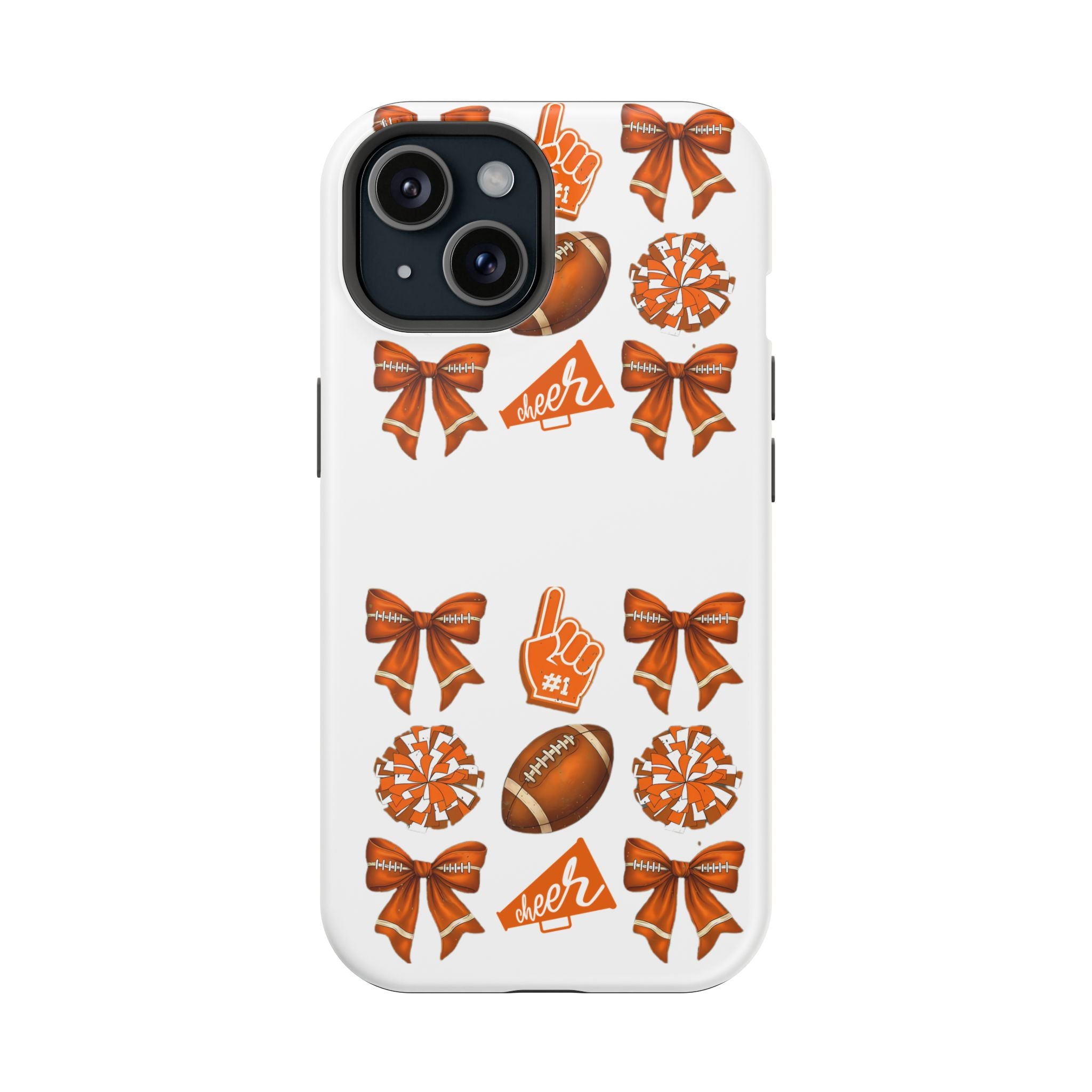 Customizable Orange-Themed Football Team Spirit Phone Case - Cheerful Accessories for Game Day, Unique Design for Fans, Sports Gift, Fall Celebrations, Team Pride