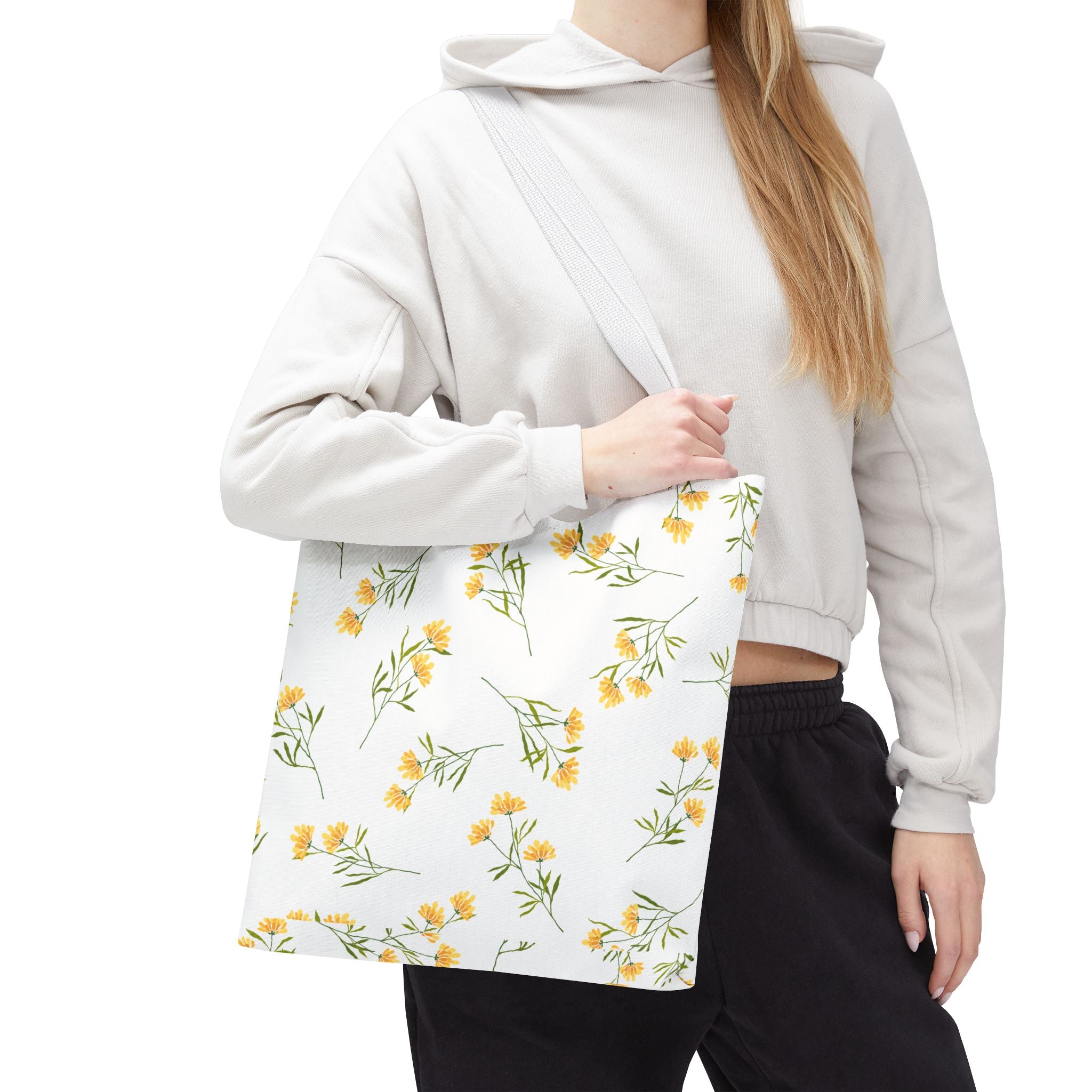Customizable: Yellow Floral Tote Bag