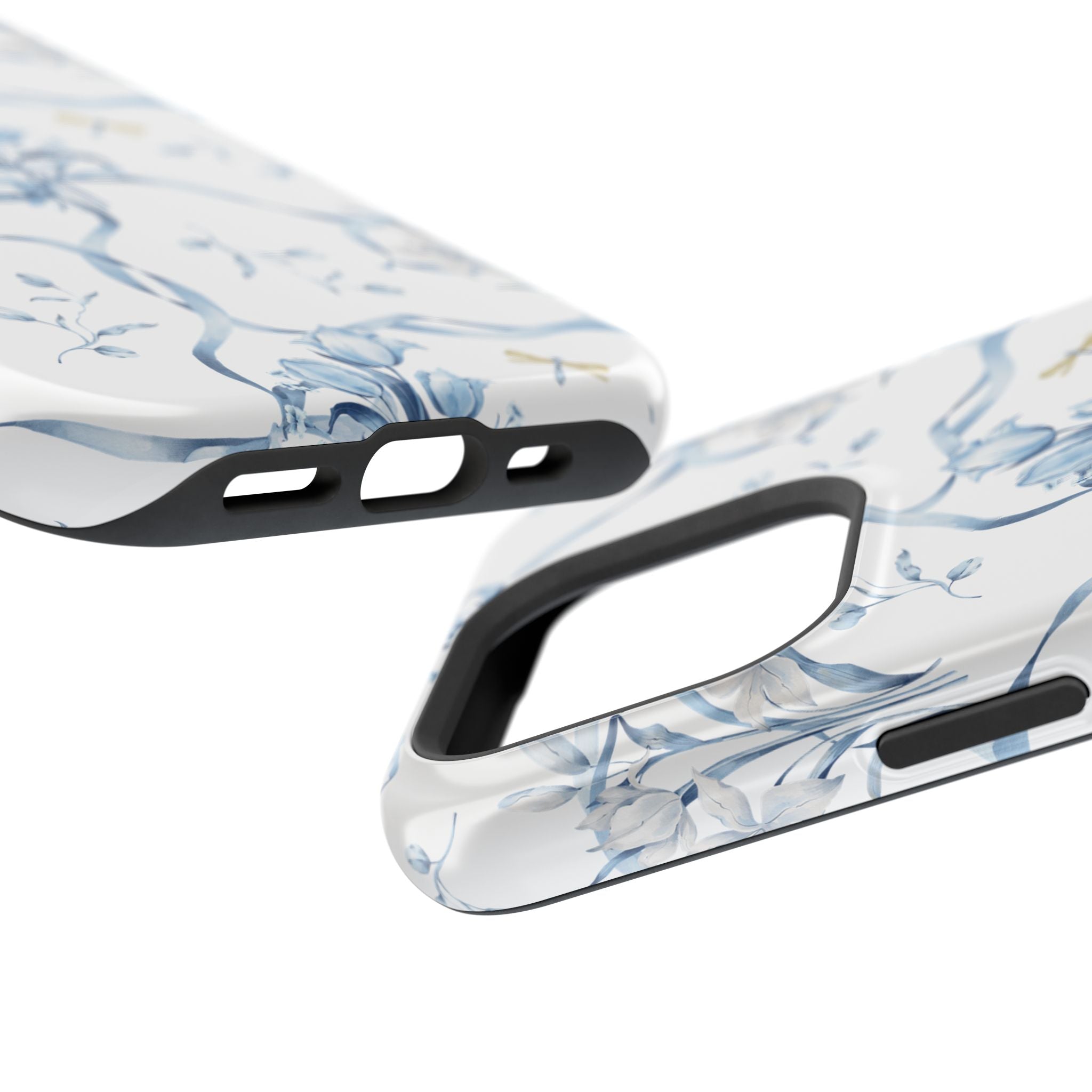 Customizable: Blue Floral-Inspired Phone Case