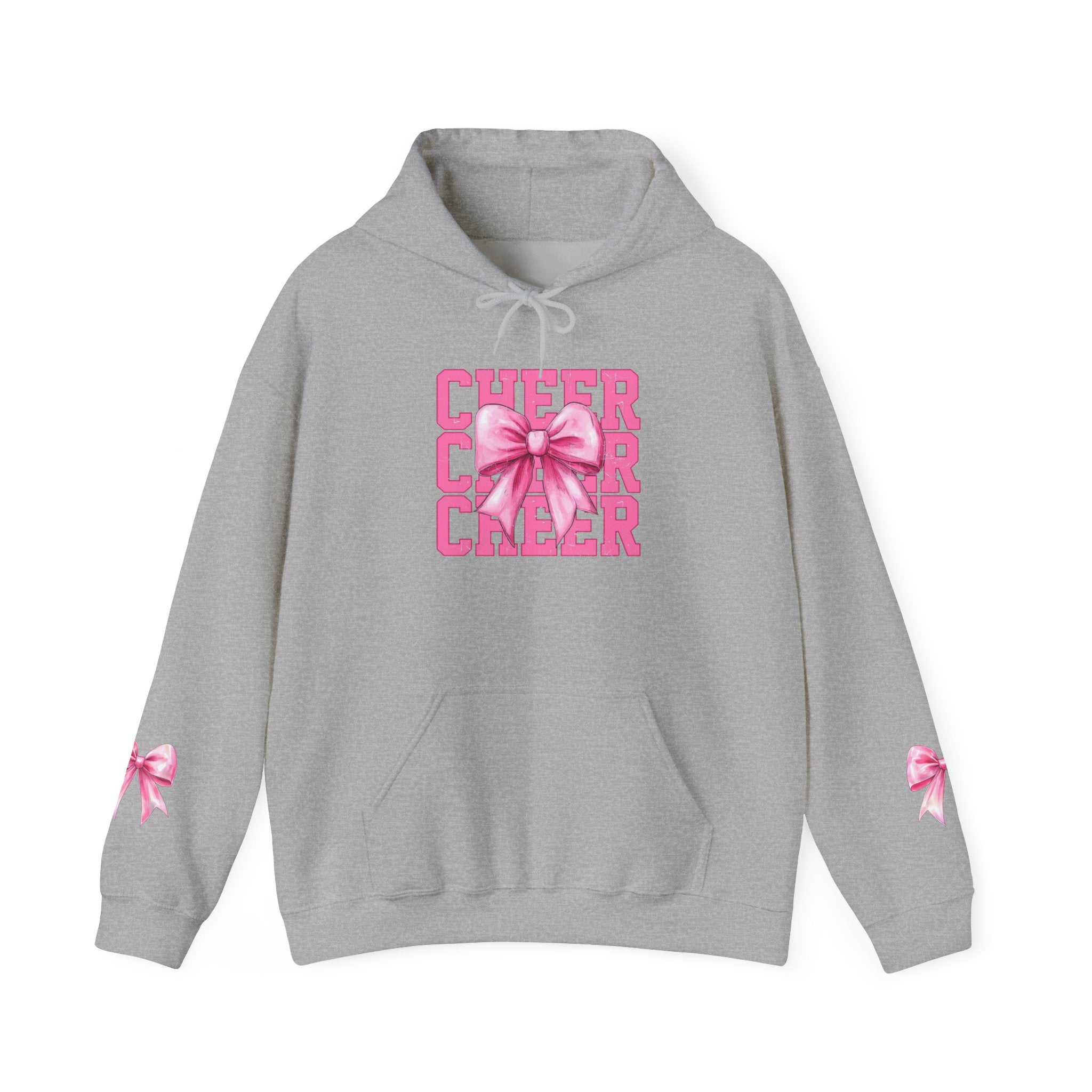 Cheerful Bow Hoodie - Perfect for Cheerleaders, Team Spirit, Dance, Everyday Wear, Gift for Coaches, Cheer Events