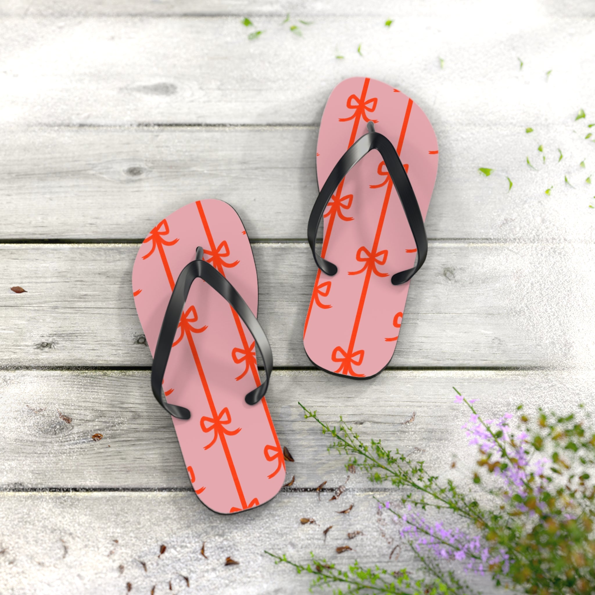 Customizable: Chic Bow Flip Flops, Stylish Summer Sandals, Women's Beach Footwear, Cute Vacation Slippers, Trendy Pool Shoes