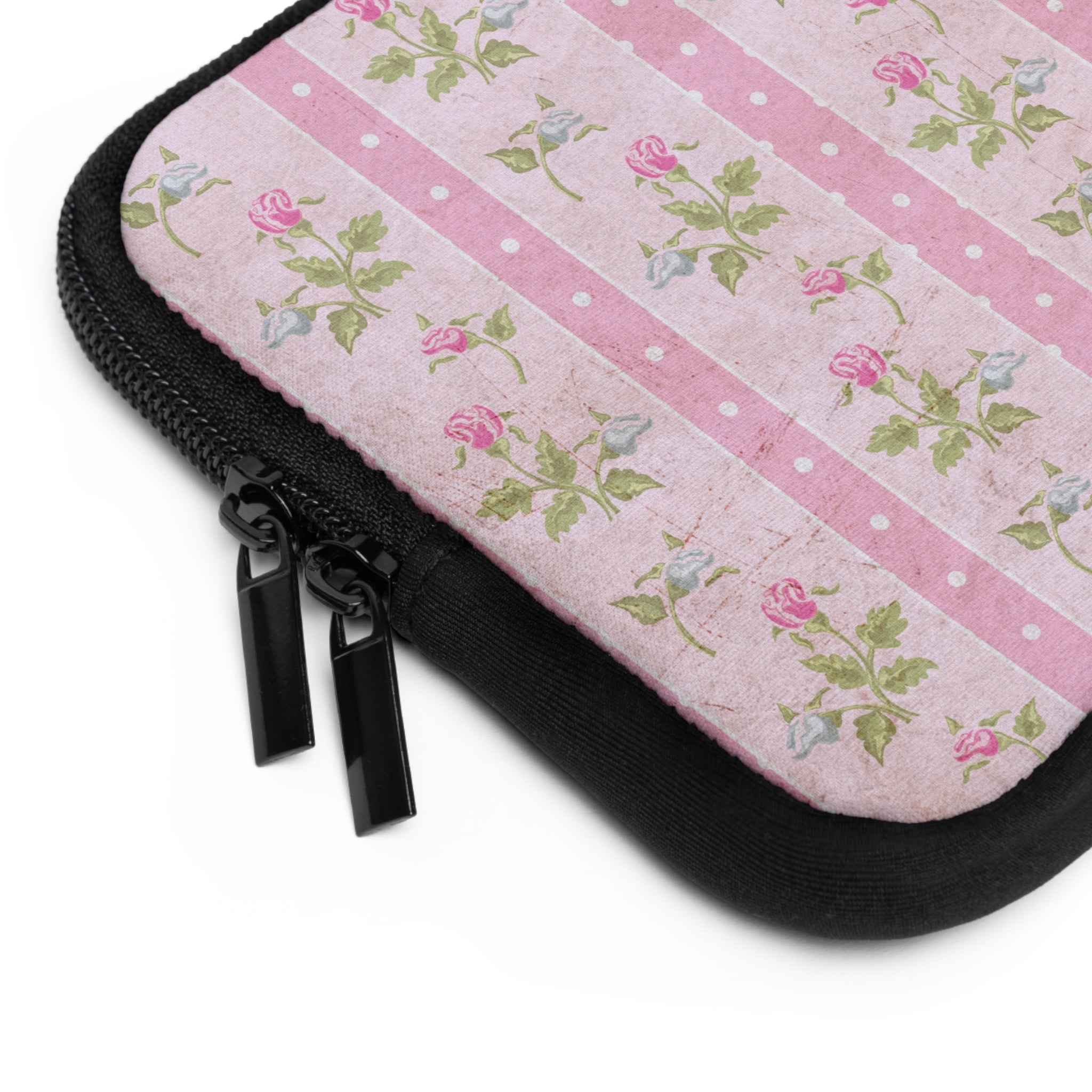 Floral Laptop Sleeve - Vintage Rose Design, Computer Carry Case, Laptop Bag, Floral Tech Accessory, Unique Gift for Her