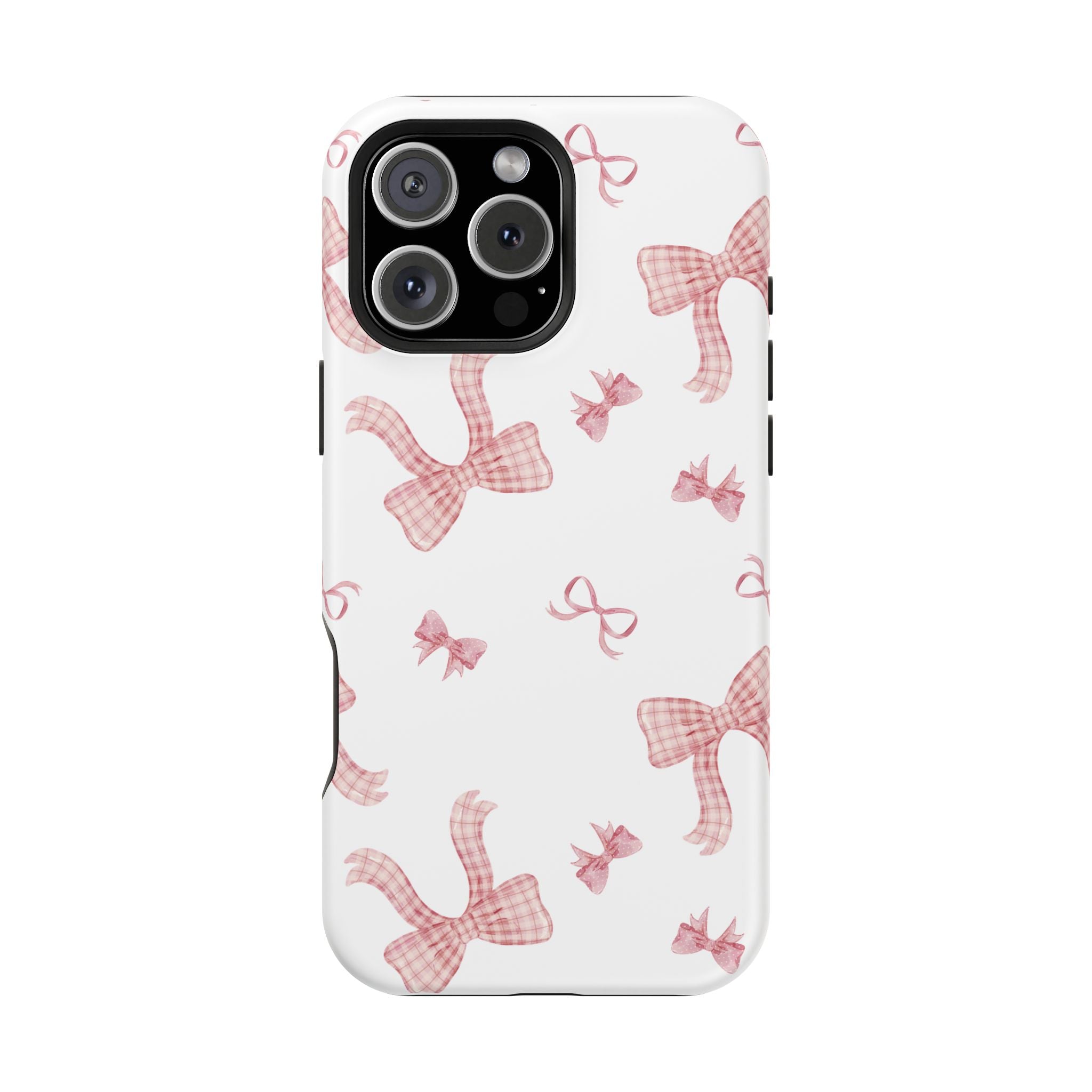 Customizable: Gingham Chic Bow Pattern Phone Case