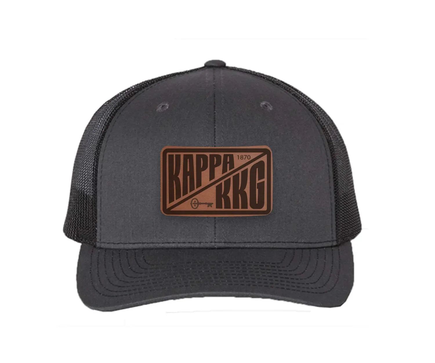 Kappa Kappa Gamma Richardson 112 Leatherette Patch Trucker Hat - Divide