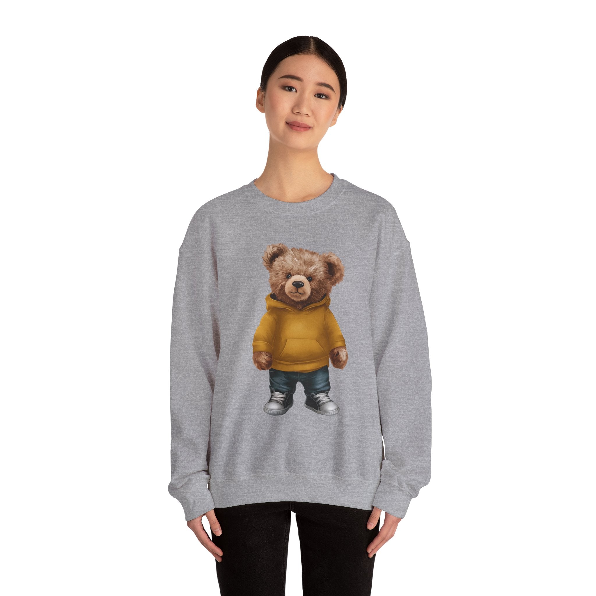 Customizable Bear with Gold Hoodie Crewneck