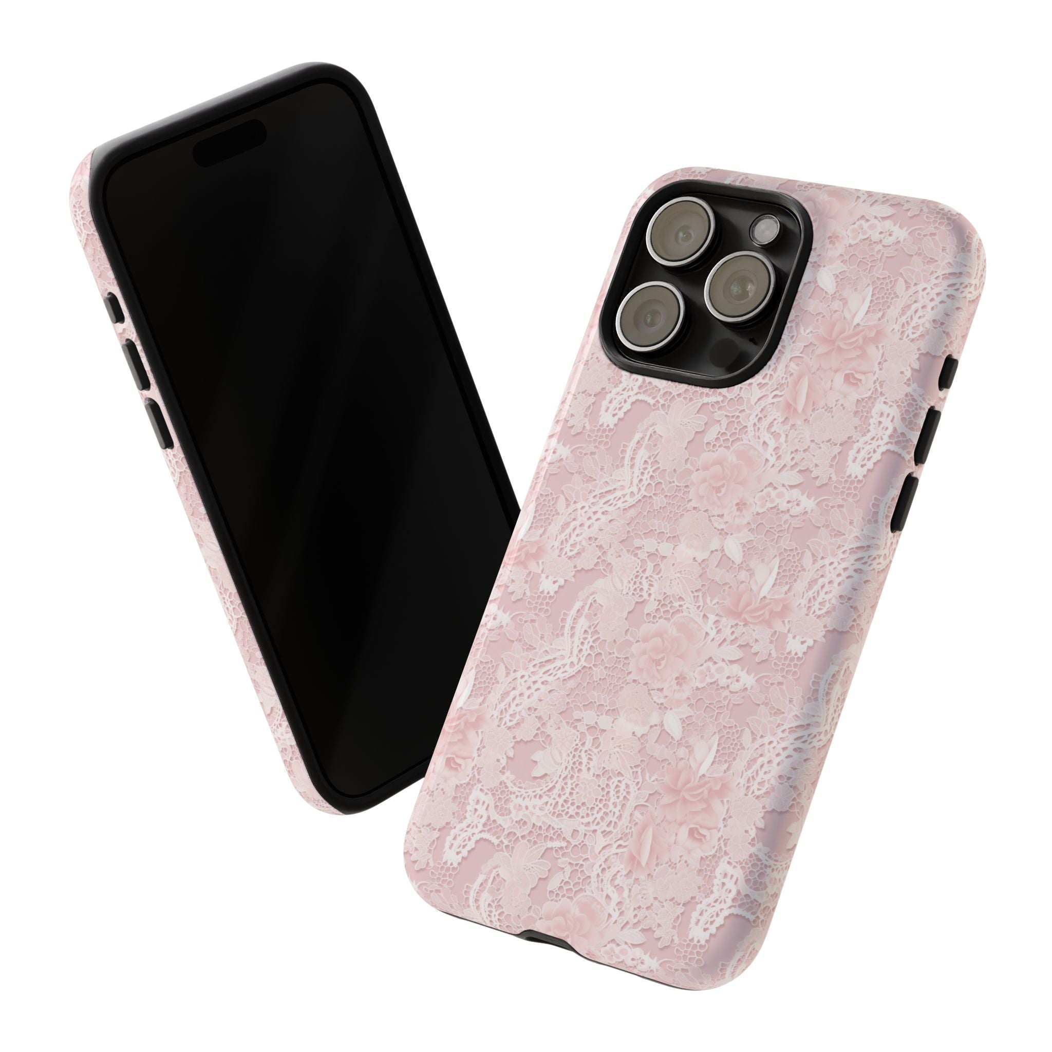 Customizable: Pink Floral Phone Case, Stylish Tough Cases, Unique Gift for Her, Cute Phone Accessories, Floral Tech Cover