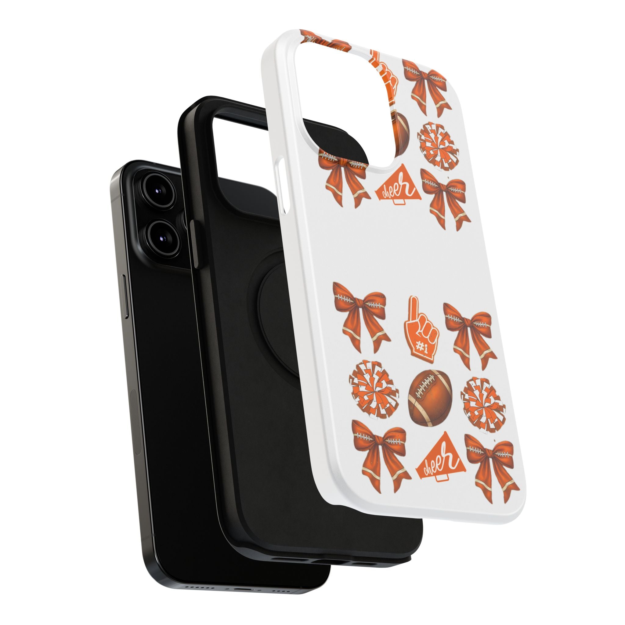 Customizable Orange-Themed Football Team Spirit Phone Case - Cheerful Accessories for Game Day, Unique Design for Fans, Sports Gift, Fall Celebrations, Team Pride