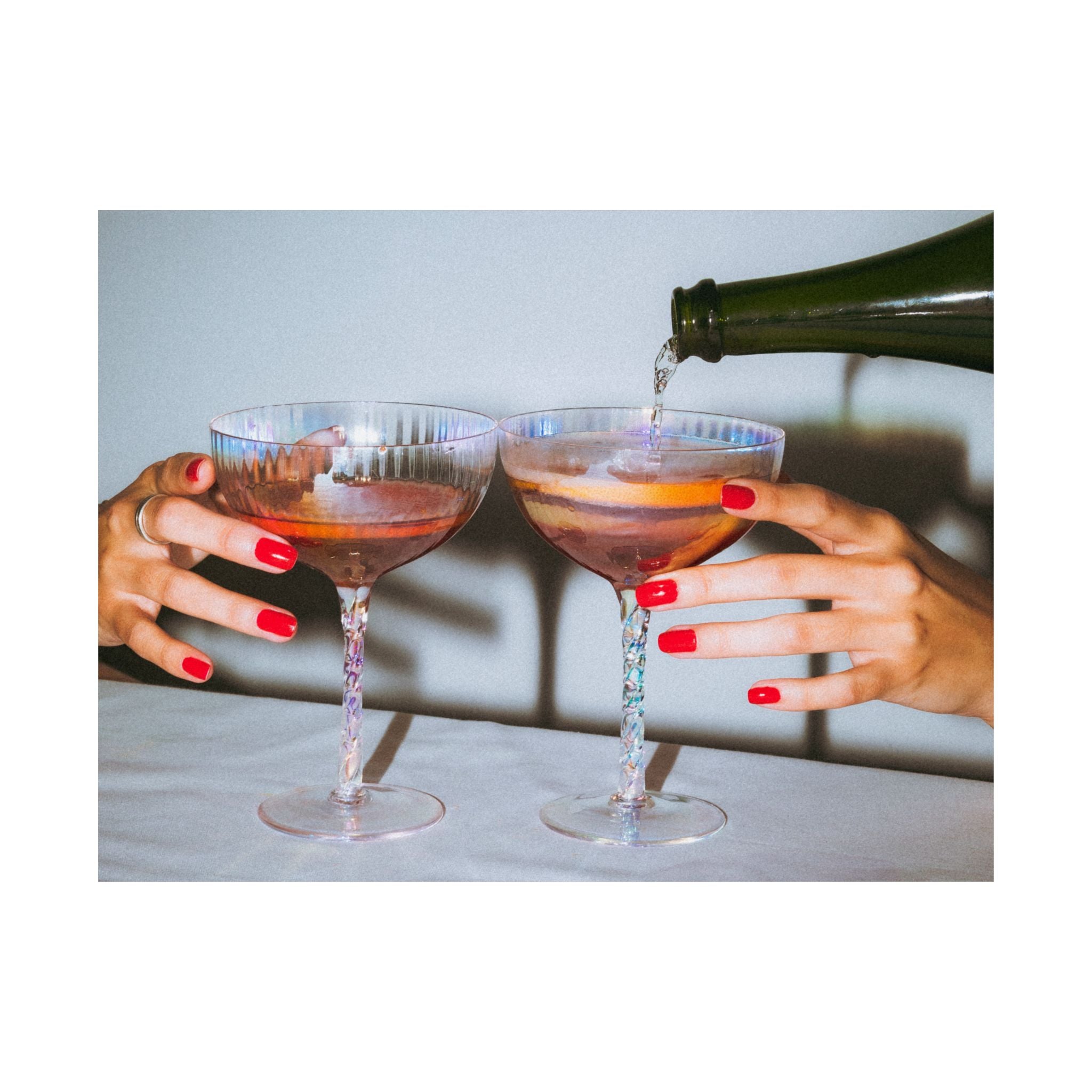 Chic Cocktail Wall Art, Matte Horizontal Posters, Celebratory Decor, Home Bar Art, Stylish Gifts for Friends, Modern Decor