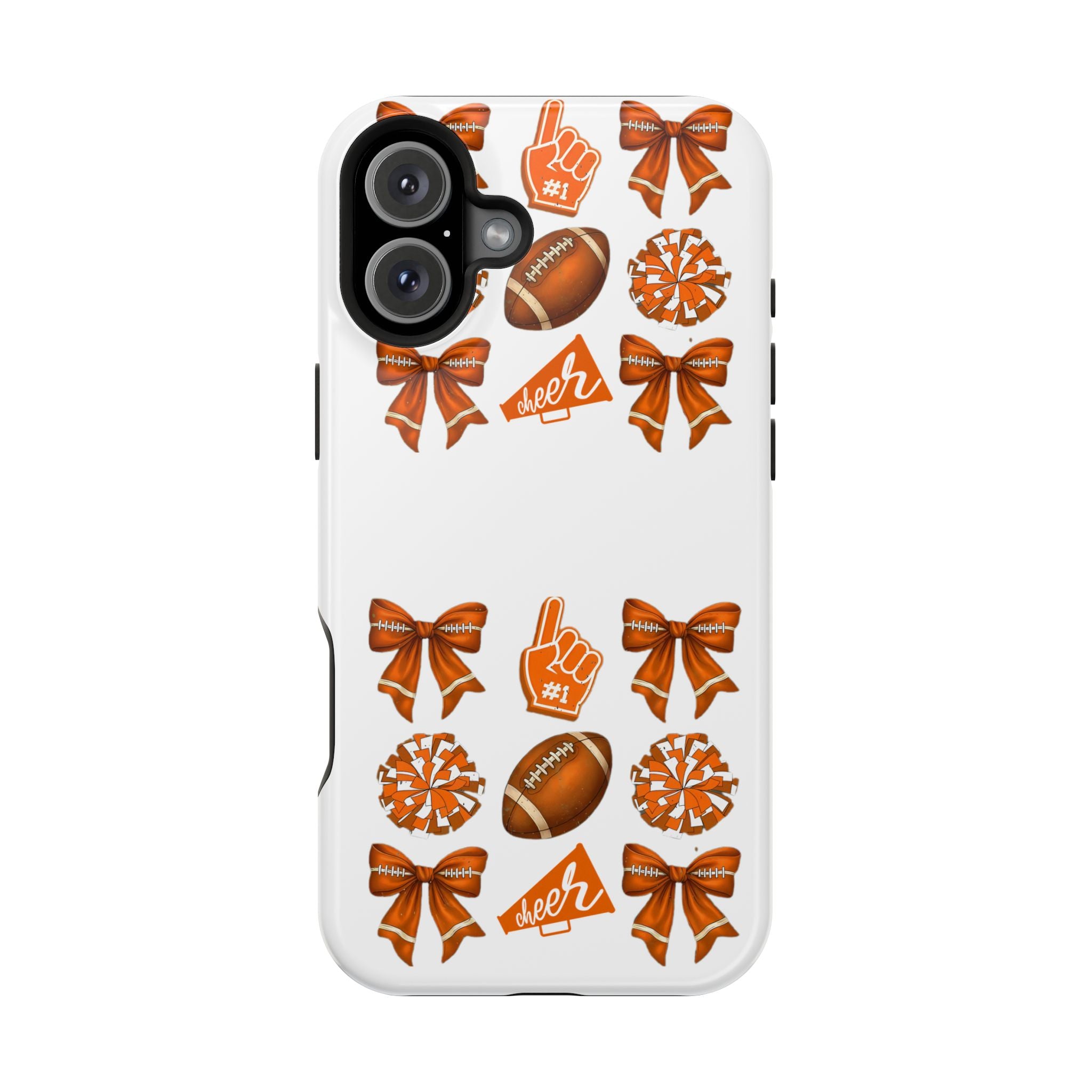 Customizable Orange-Themed Football Team Spirit Phone Case - Cheerful Accessories for Game Day, Unique Design for Fans, Sports Gift, Fall Celebrations, Team Pride