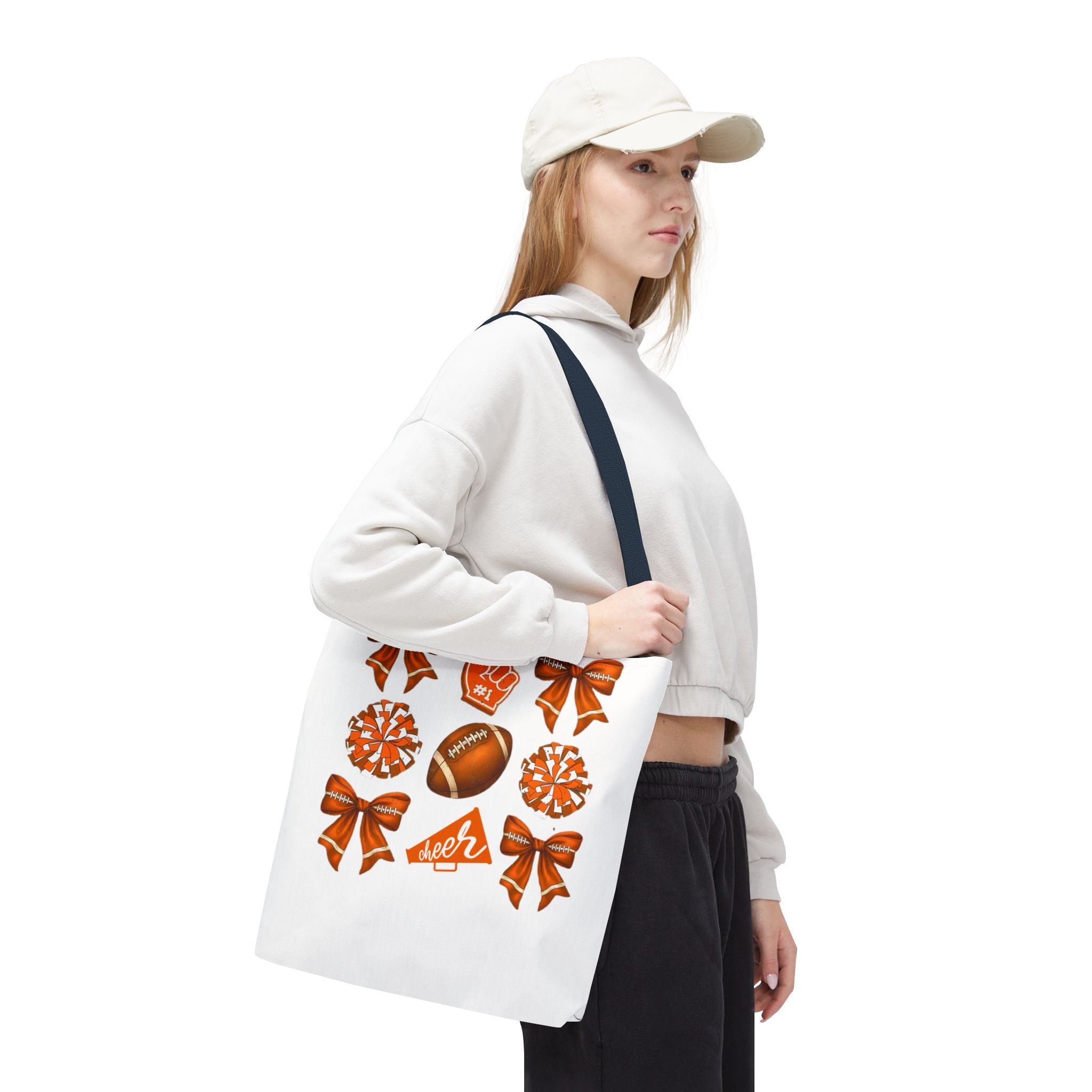 Orange Themed Game Day Tote Bag - College Commitment & Graduation Gift - School Pride Design