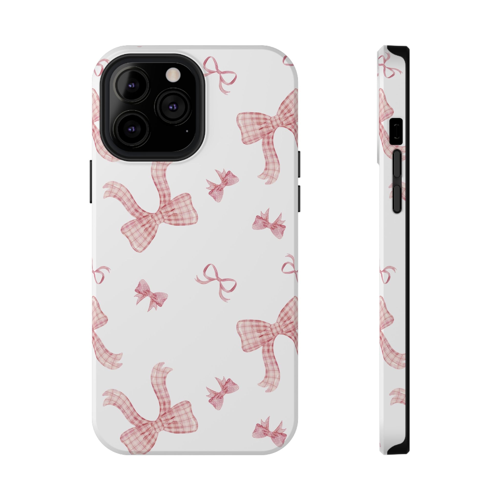 Customizable: Gingham Chic Bow Pattern Phone Case