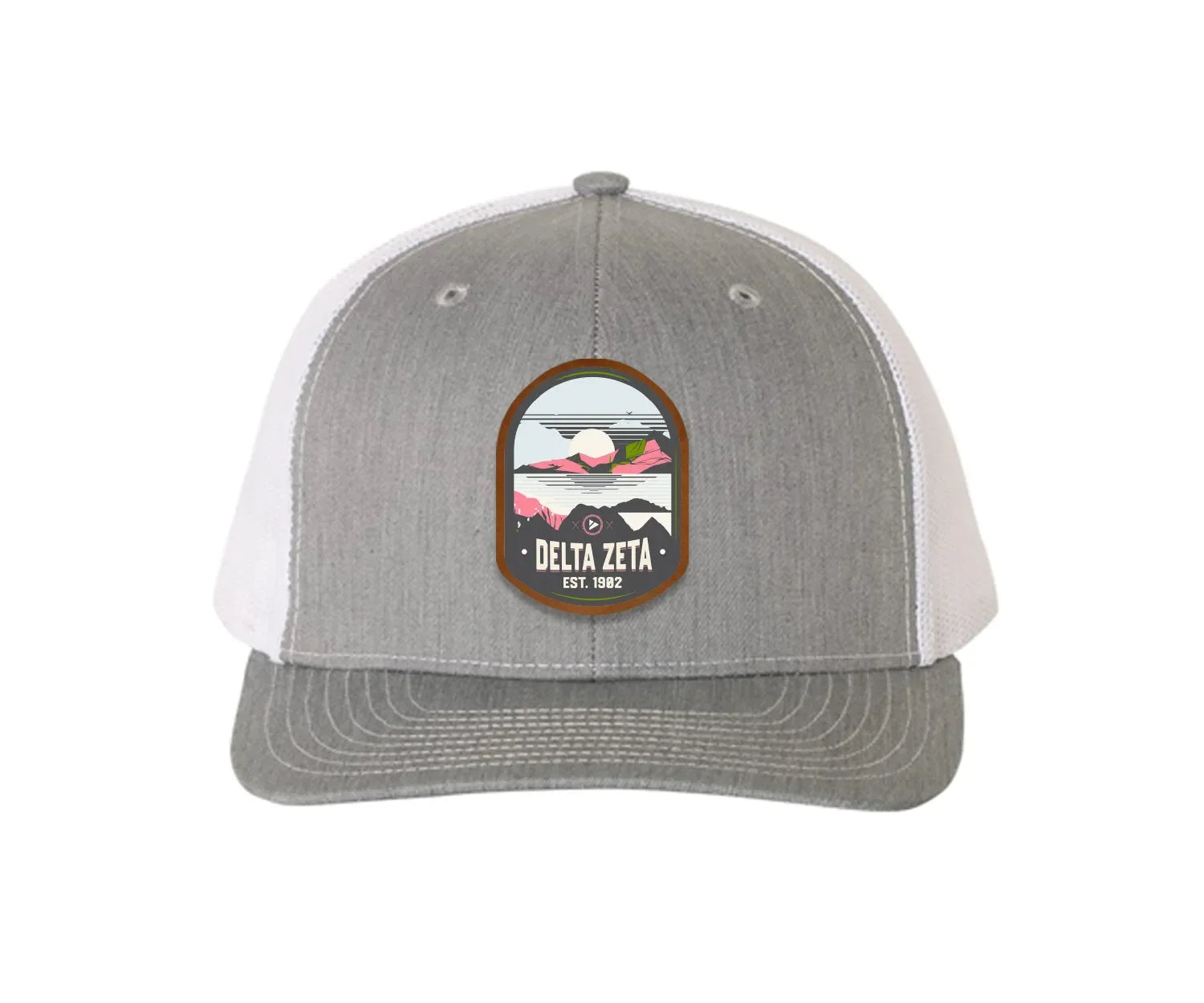 Delta Zeta Richardson 112 UV Print Leatherette Patch Trucker Hat - Ventura