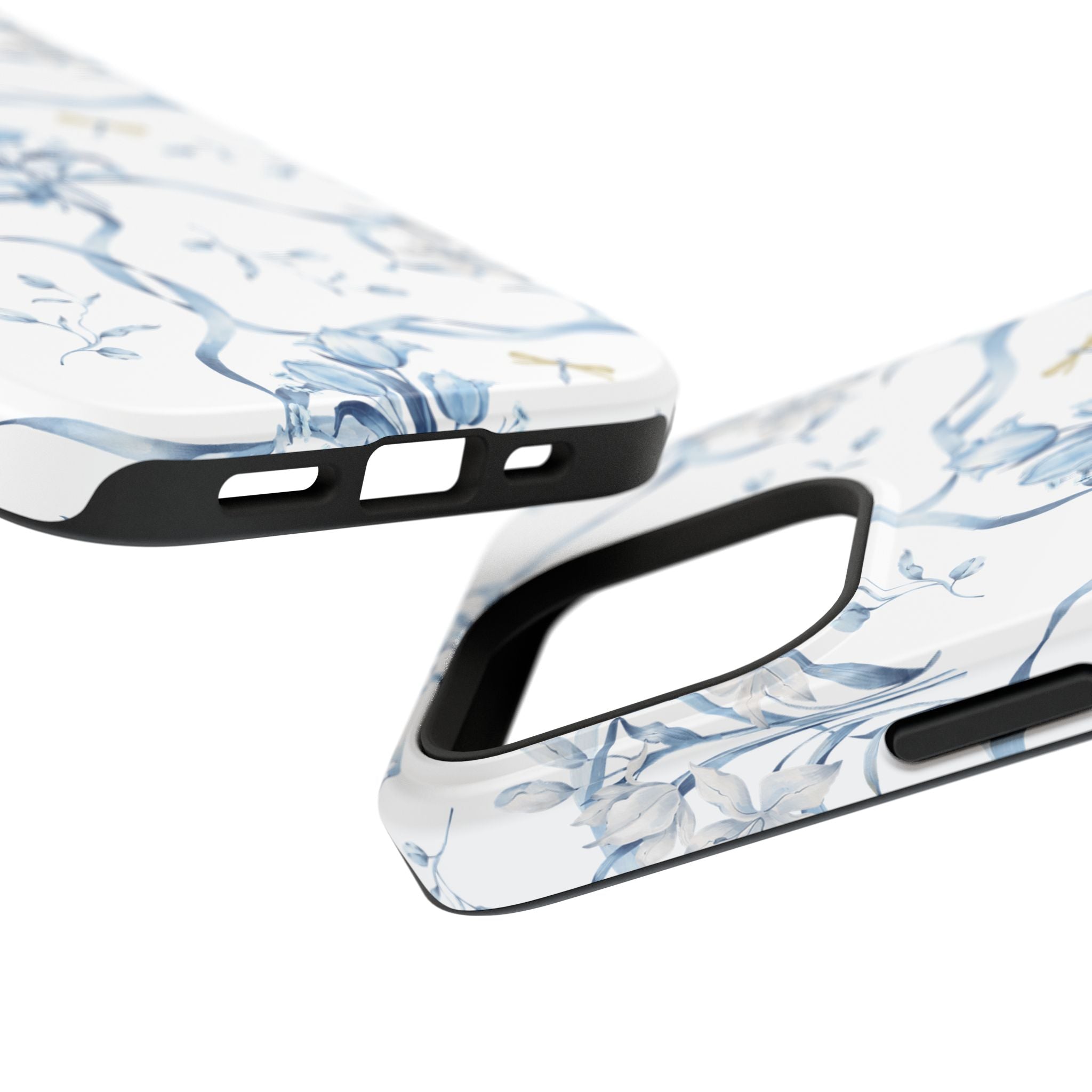 Customizable: Blue Floral-Inspired Phone Case