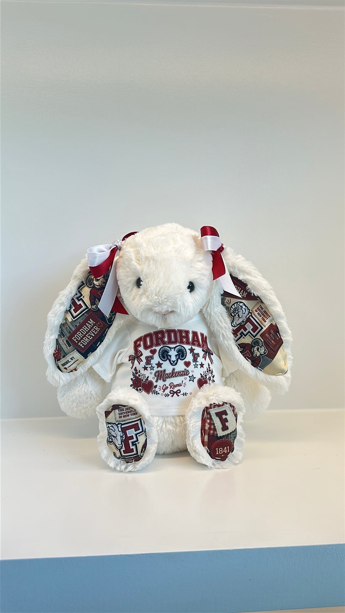 Fordham University Fully Custom College Jellycat Bunny