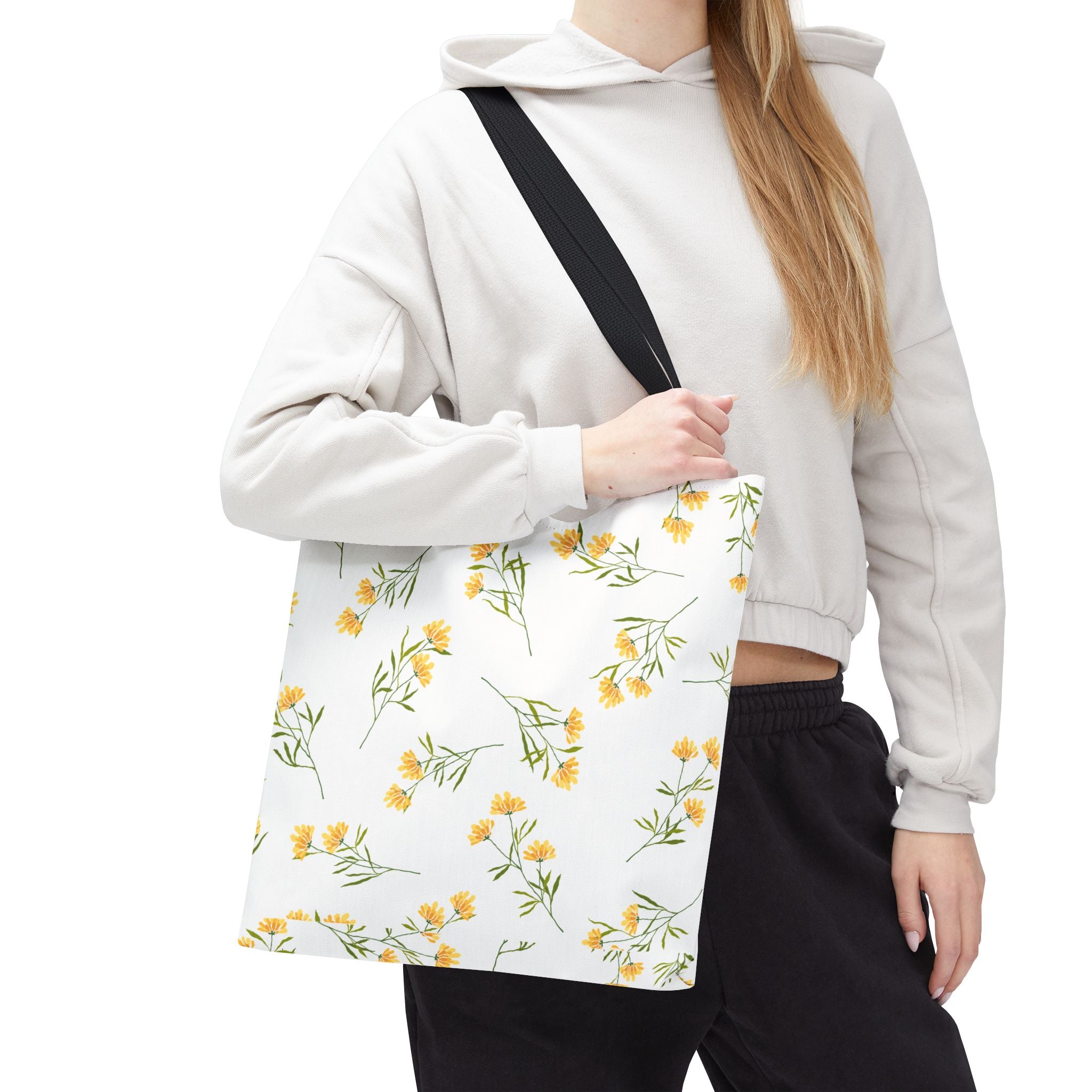 Customizable: Yellow Floral Tote Bag