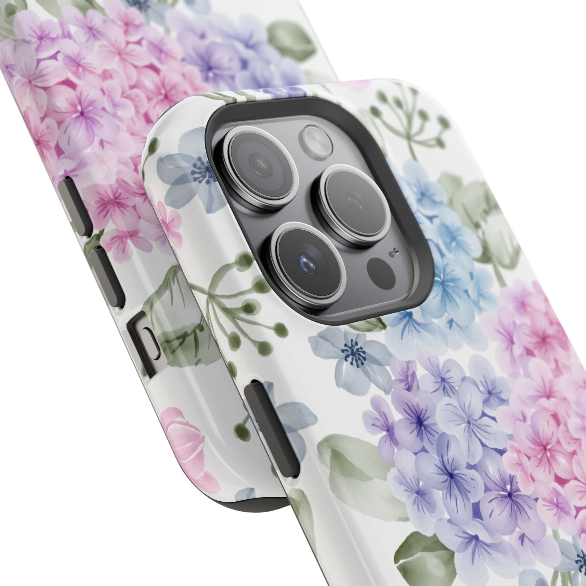 Customizable: Floral Hydrangea Impact-Resistant Phone Case