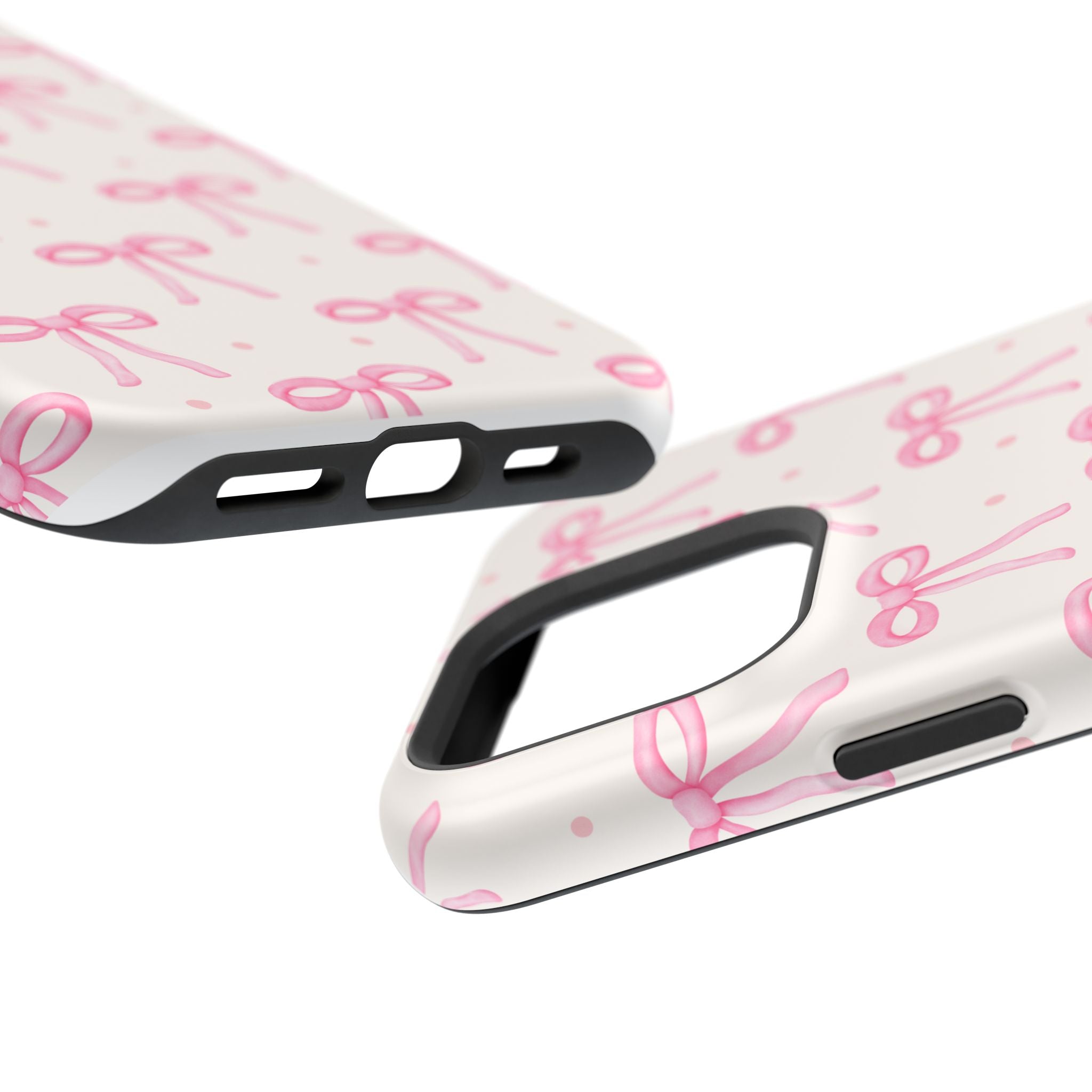 Customizable: Cute Pink Bow Impact-Resistant Phone Case
