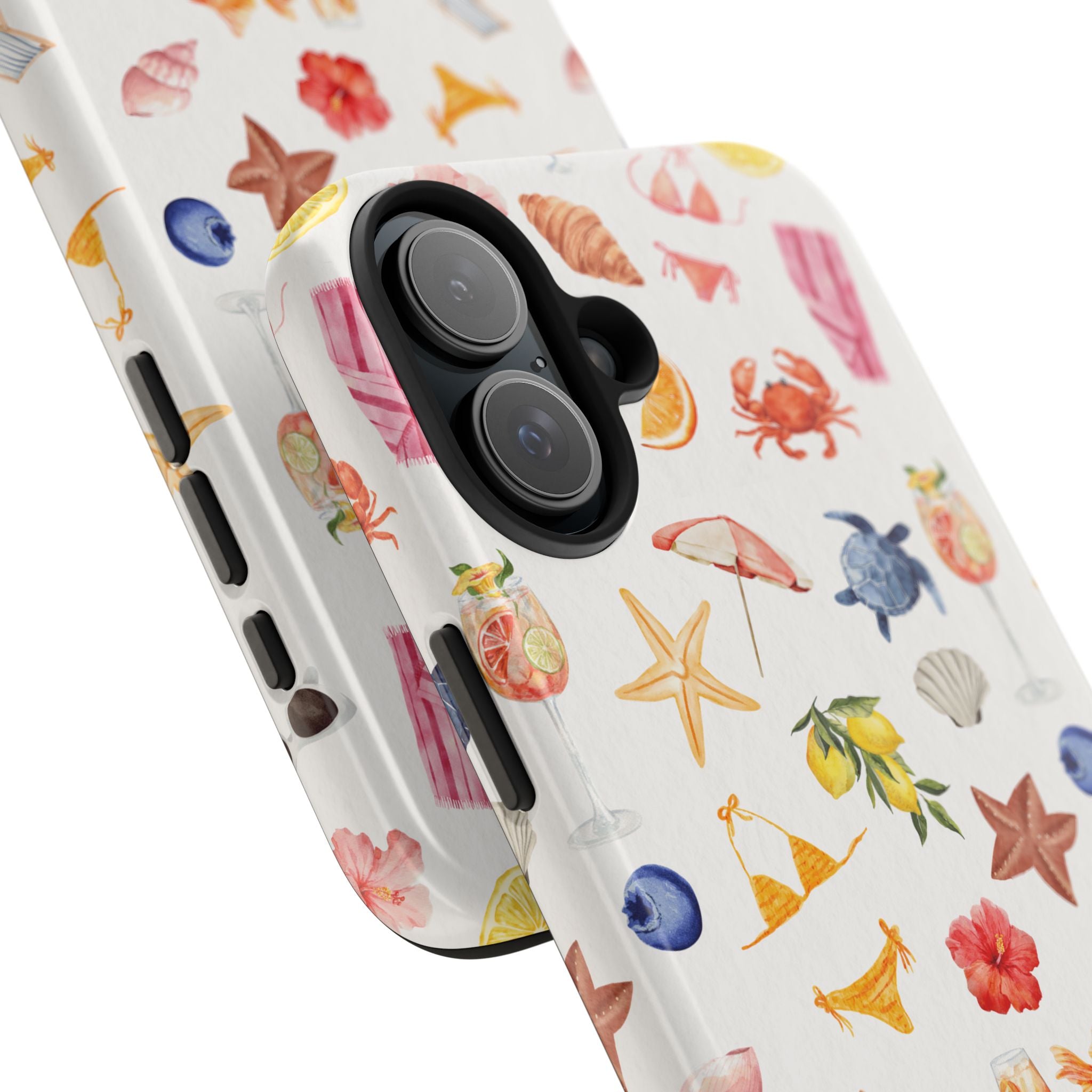 Customizable: Tropical Summer Phone Case, Vivid Coastal Design, Perfect Gift for Beach Lovers, Vacation Memories, Durable Tough Cases