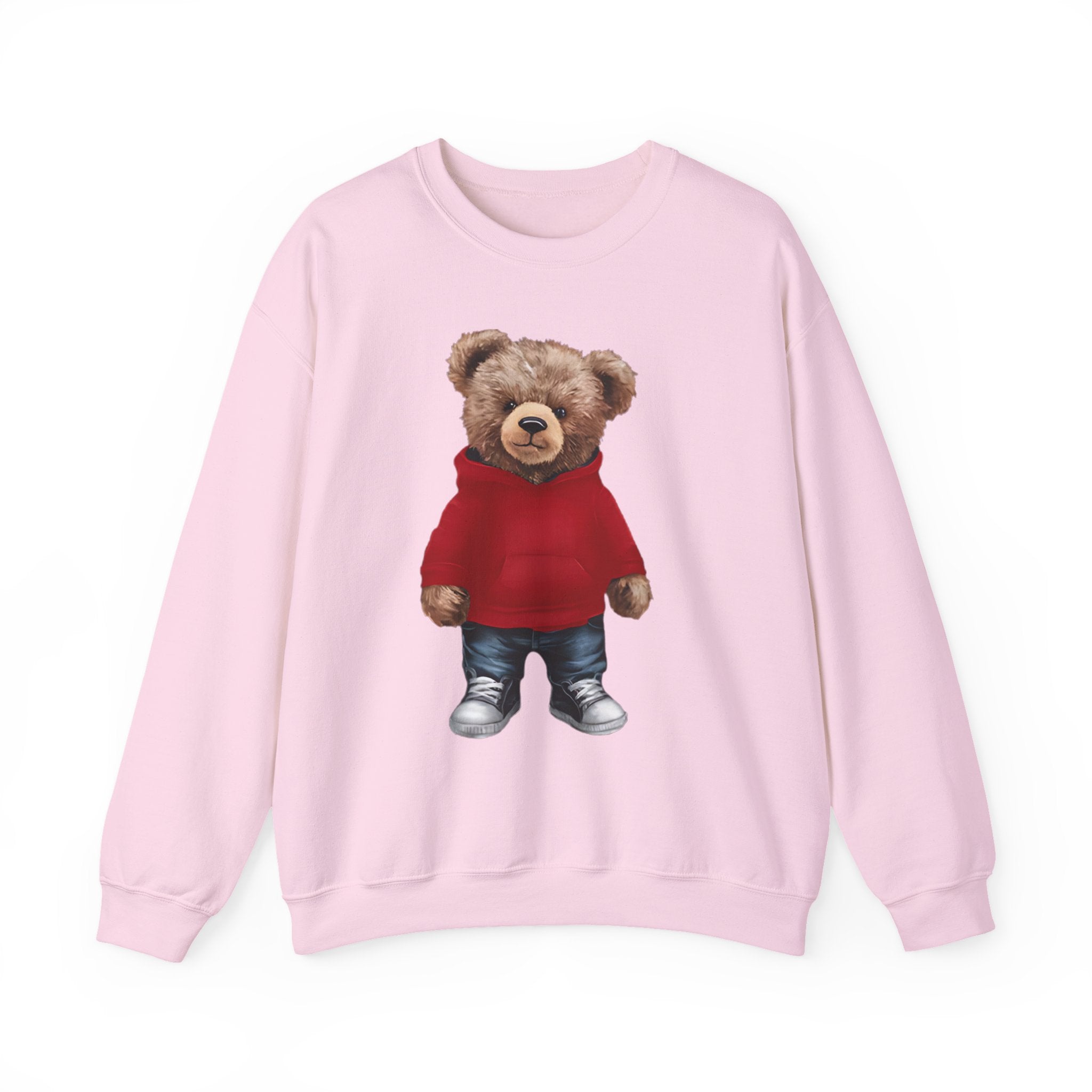 CUSTOMIZABLE: Cozy Bear Red Hoodie Sweatshirt Crewneck