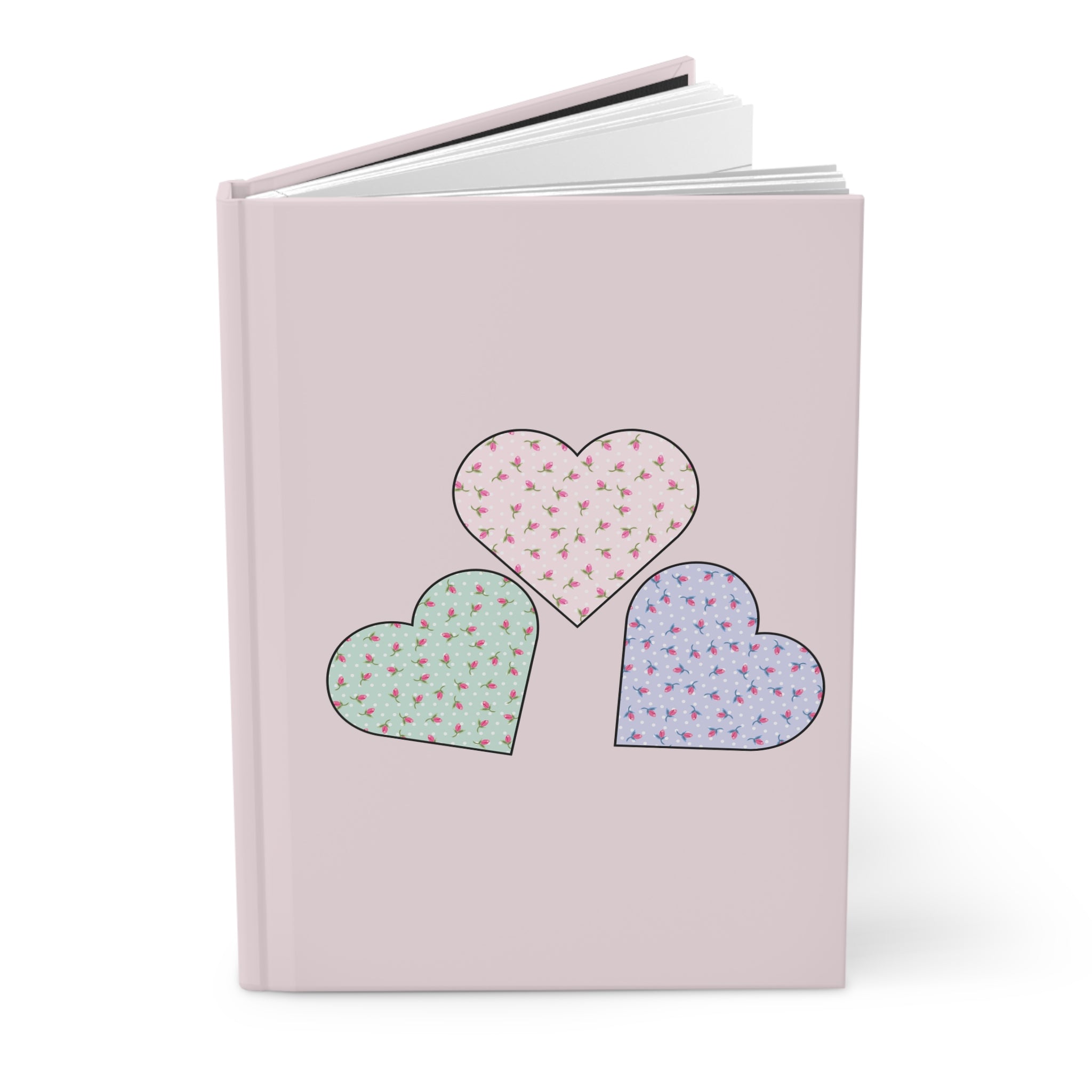 Customizable Charming Heart-Themed Hardcover Journal - Perfect for Stationery Lovers, Gift for Friends, Creative Writing, Journaling