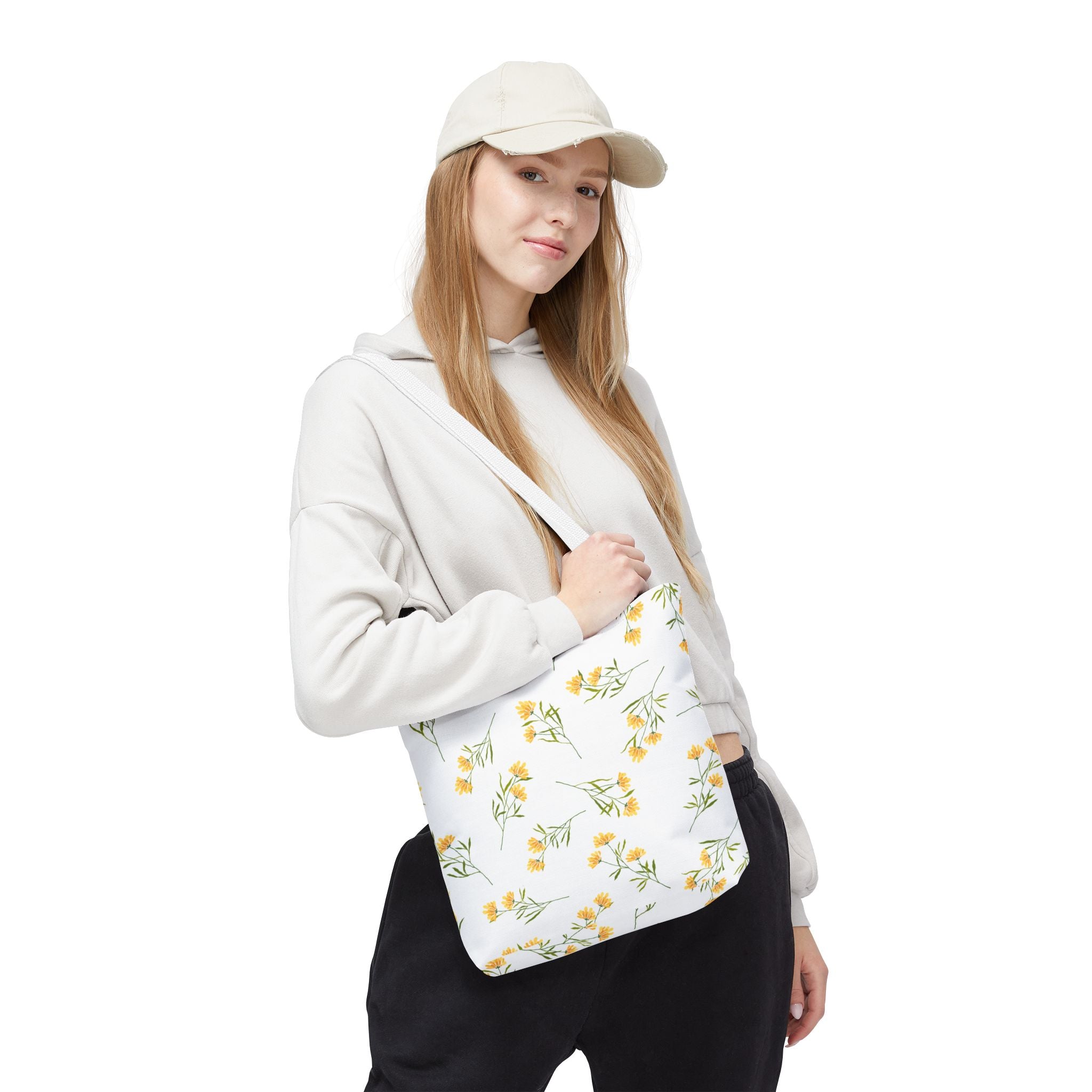 Customizable: Yellow Floral Tote Bag