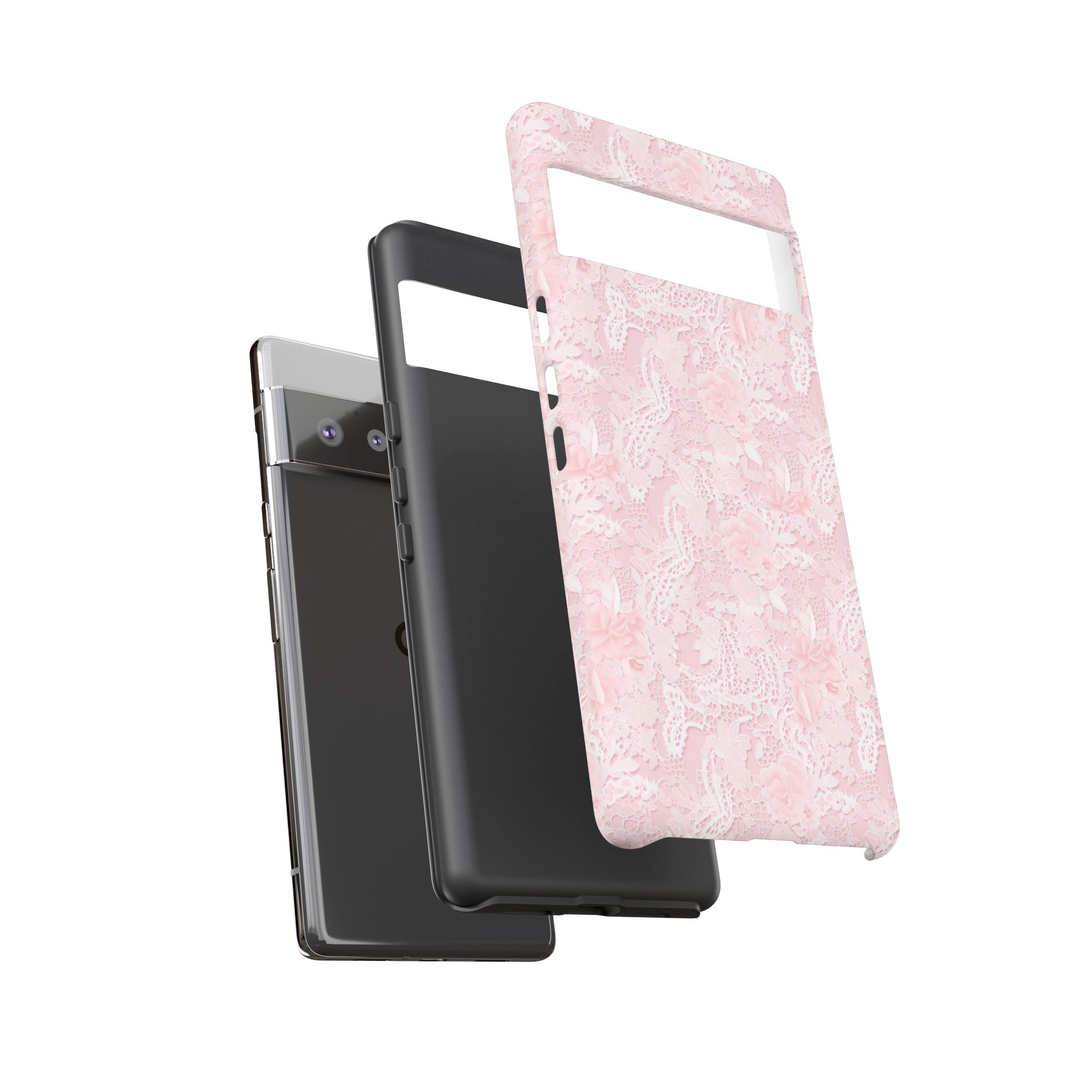 Customizable: Pink Floral Phone Case, Stylish Tough Cases, Unique Gift for Her, Cute Phone Accessories, Floral Tech Cover