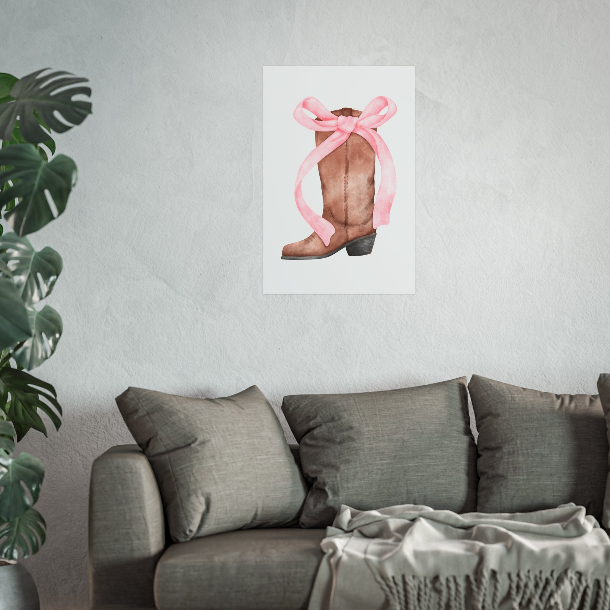Cowgirl Coquette Bow Poster
