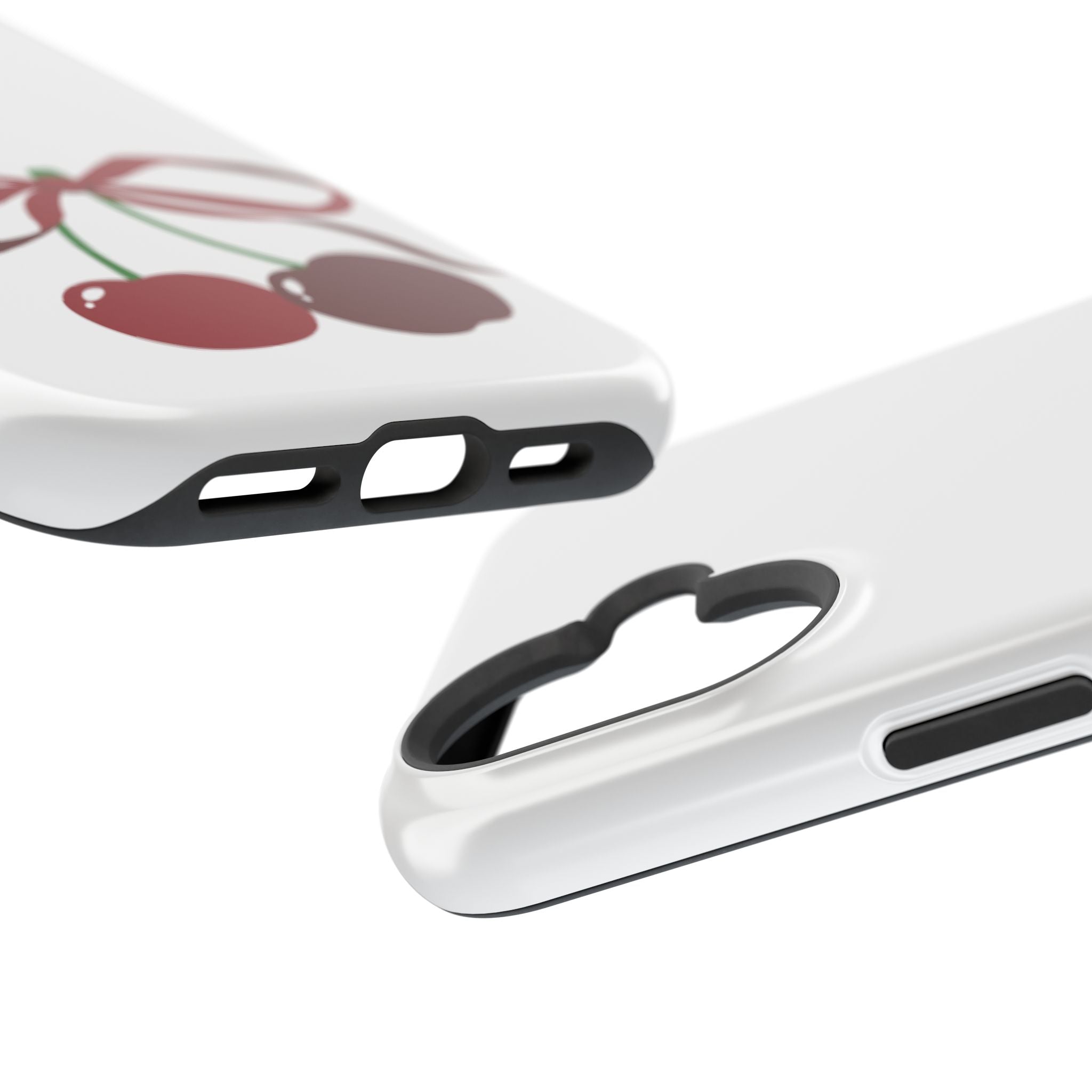 Customizable: Cherry Bow Impact-Resistant Case for Smartphones | Cute Phone Cover | Gift for Her | Cherry Lover's Accessory | Durable Phone Case
