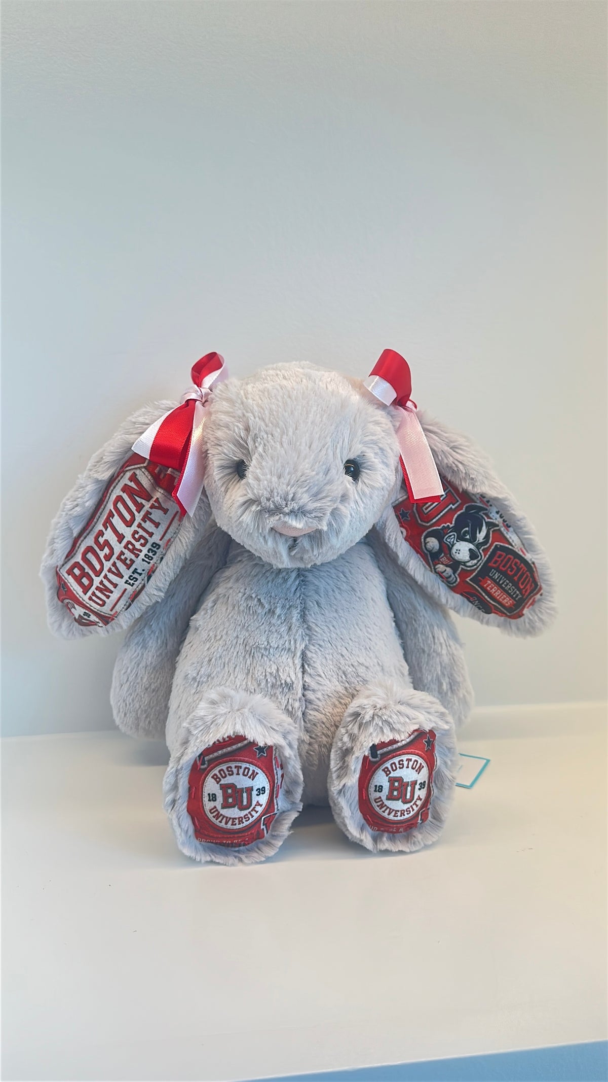Boston University Custom College Jellycat Bashful Bunny