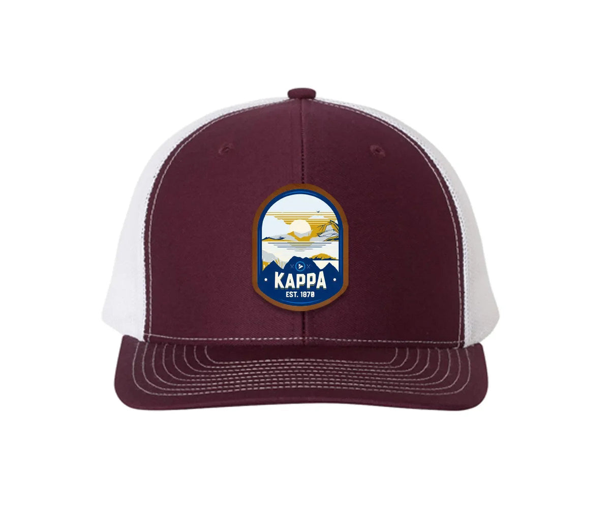 Kappa Kappa Gamma Richardson 112 UV Print Leatherette Patch Trucker Hat - Ventura