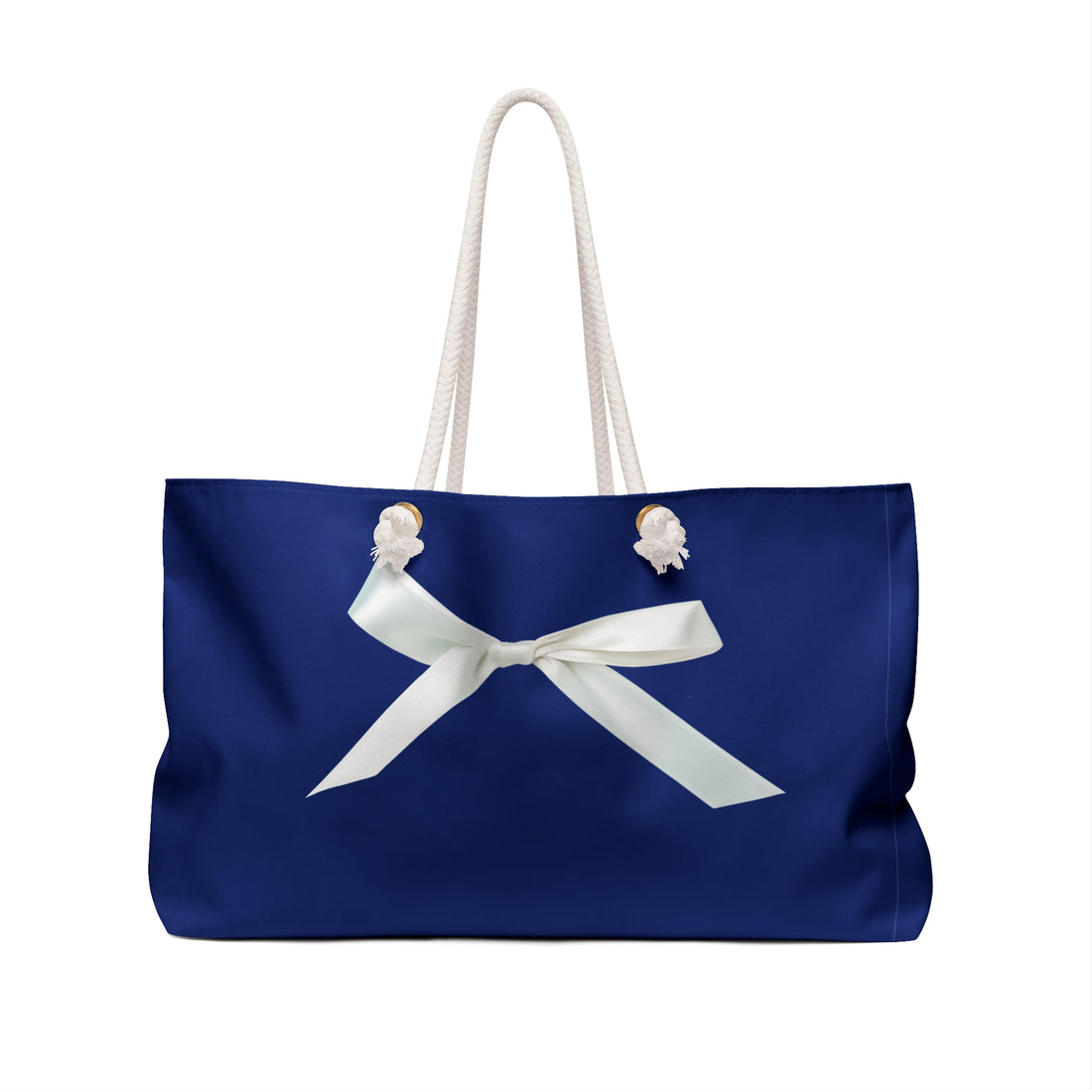 Navy Ribbon Weekender Bag - Stylish Travel Tote for Getaways, Gym, Gifts, Weekend Getaways, Beach Bags, Travel Essentials