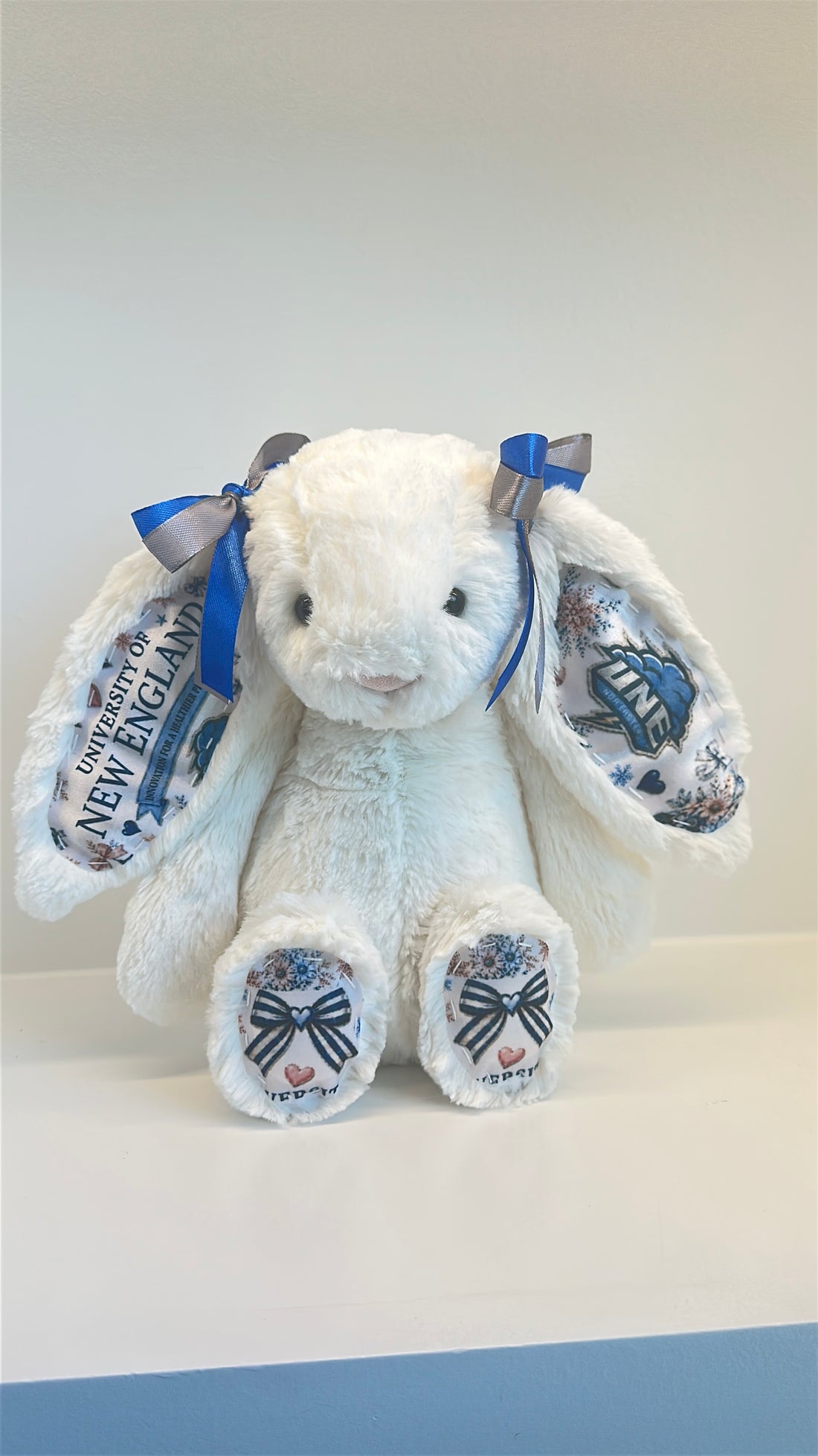 University of New England (UNE) Fully Custom College Jellycat Bunny