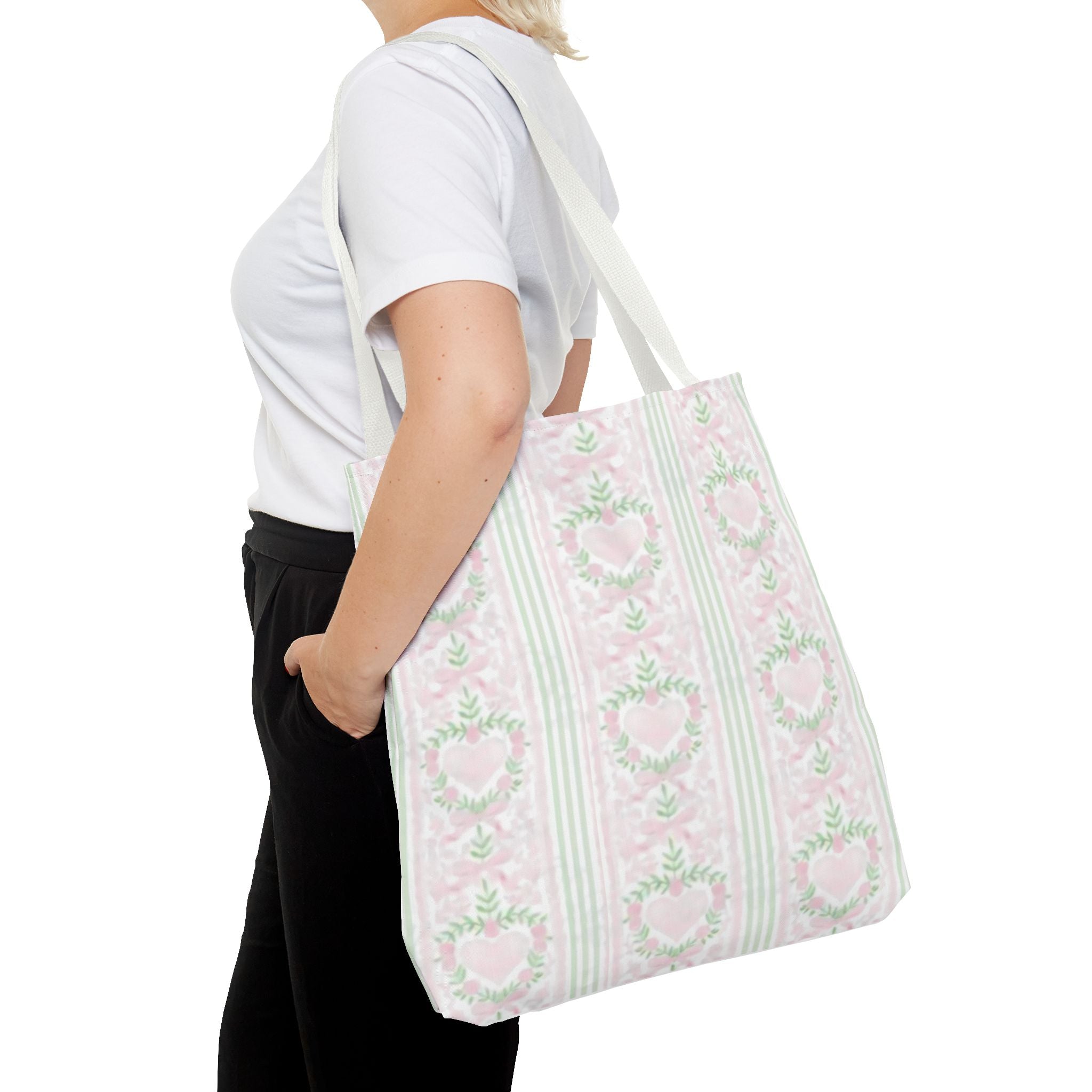 Romantic Floral Tote Bag,  Perfect for Shopping, Gifts, School, and Wedding
