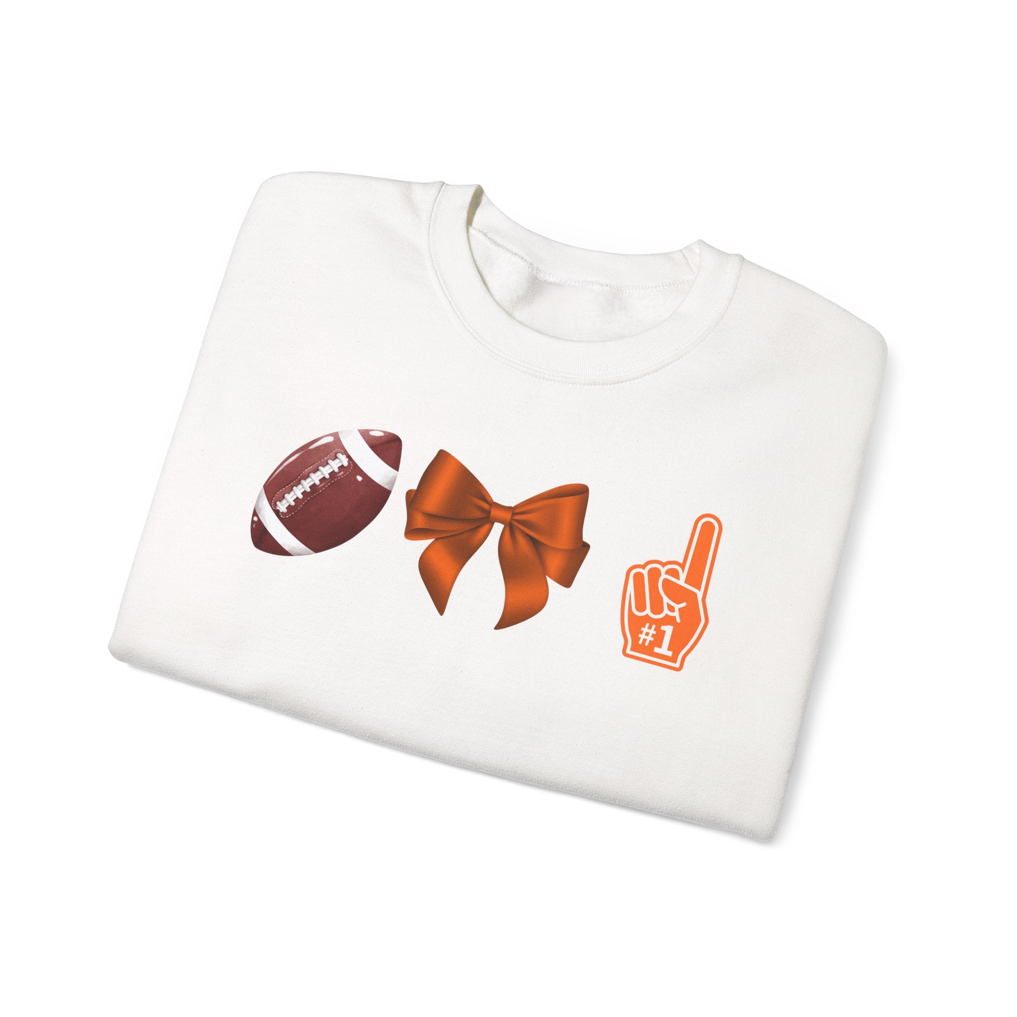 Customizable Orange Themed Game Day Spirit Sweatshirt