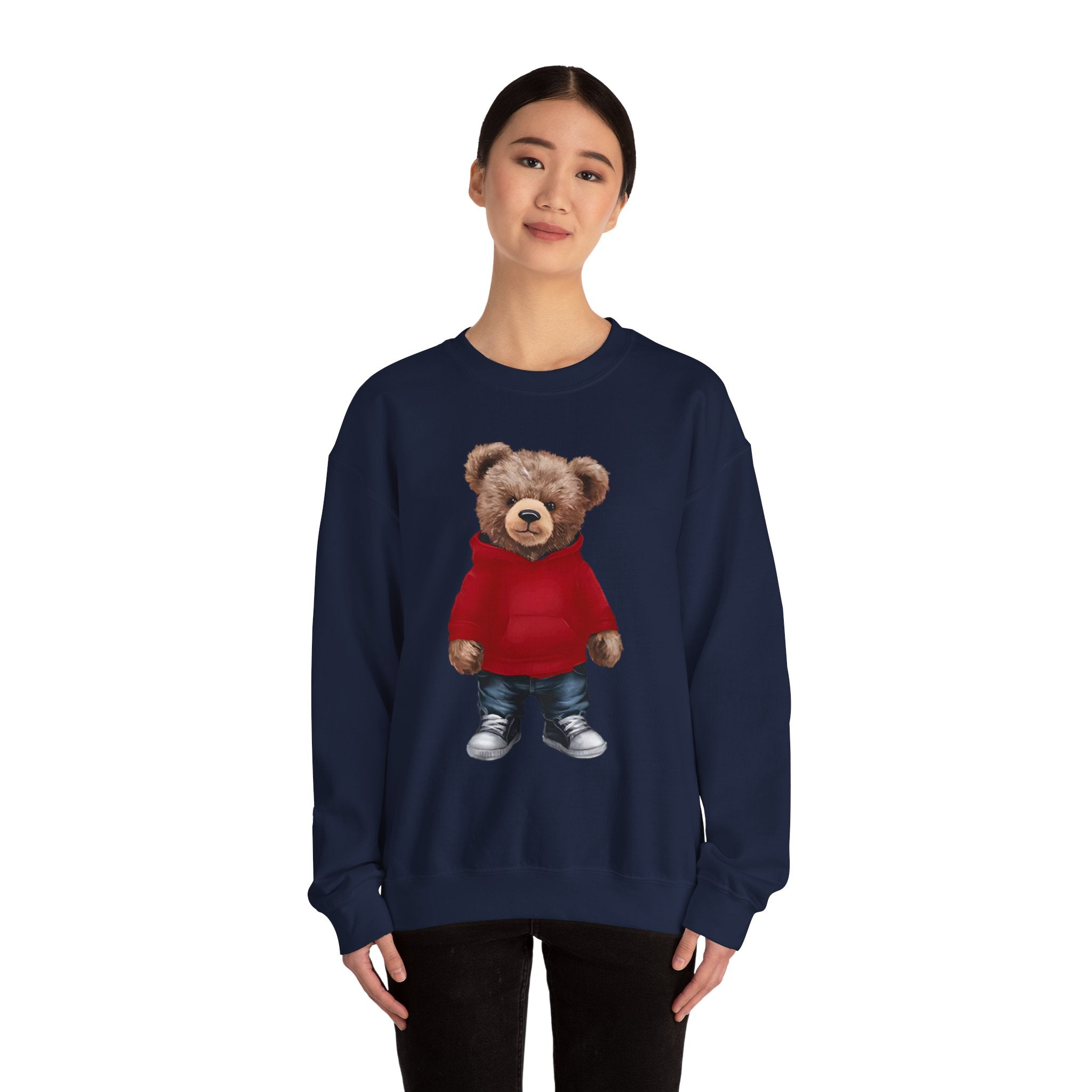 CUSTOMIZABLE: Cozy Bear Red Hoodie Sweatshirt Crewneck