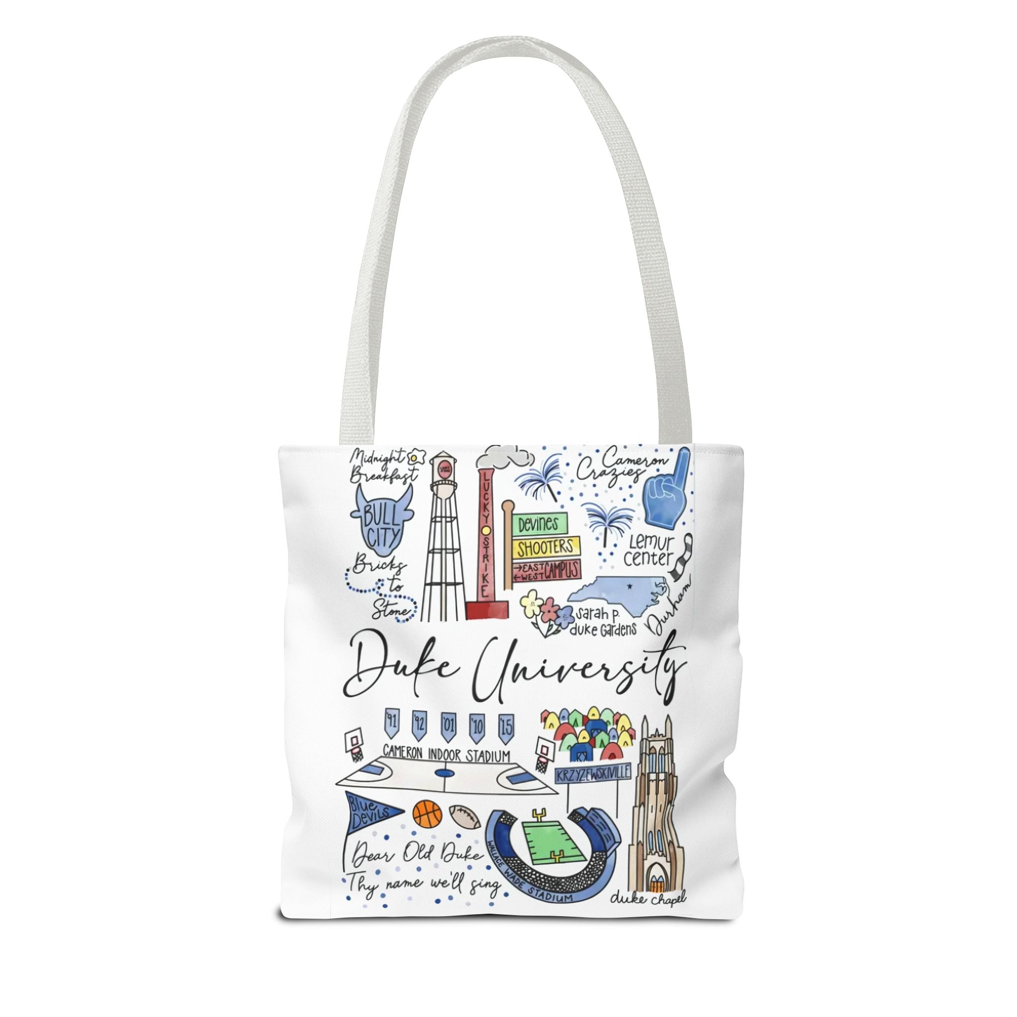 Duke University Tote Bag, College Spirit Bag, Campus Life Accessory, School Pride Gift, Eco-Friendly Shopping Bag