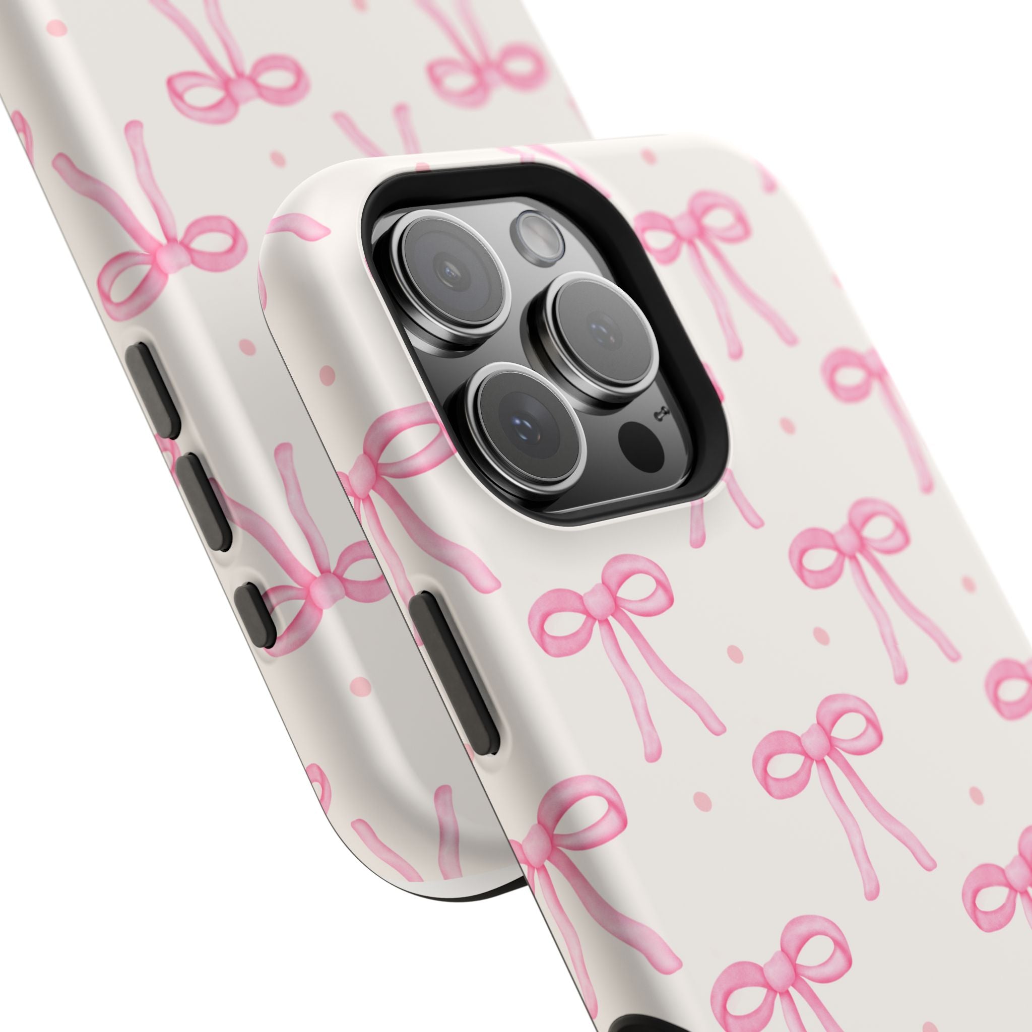 Customizable: Cute Pink Bow Impact-Resistant Phone Case