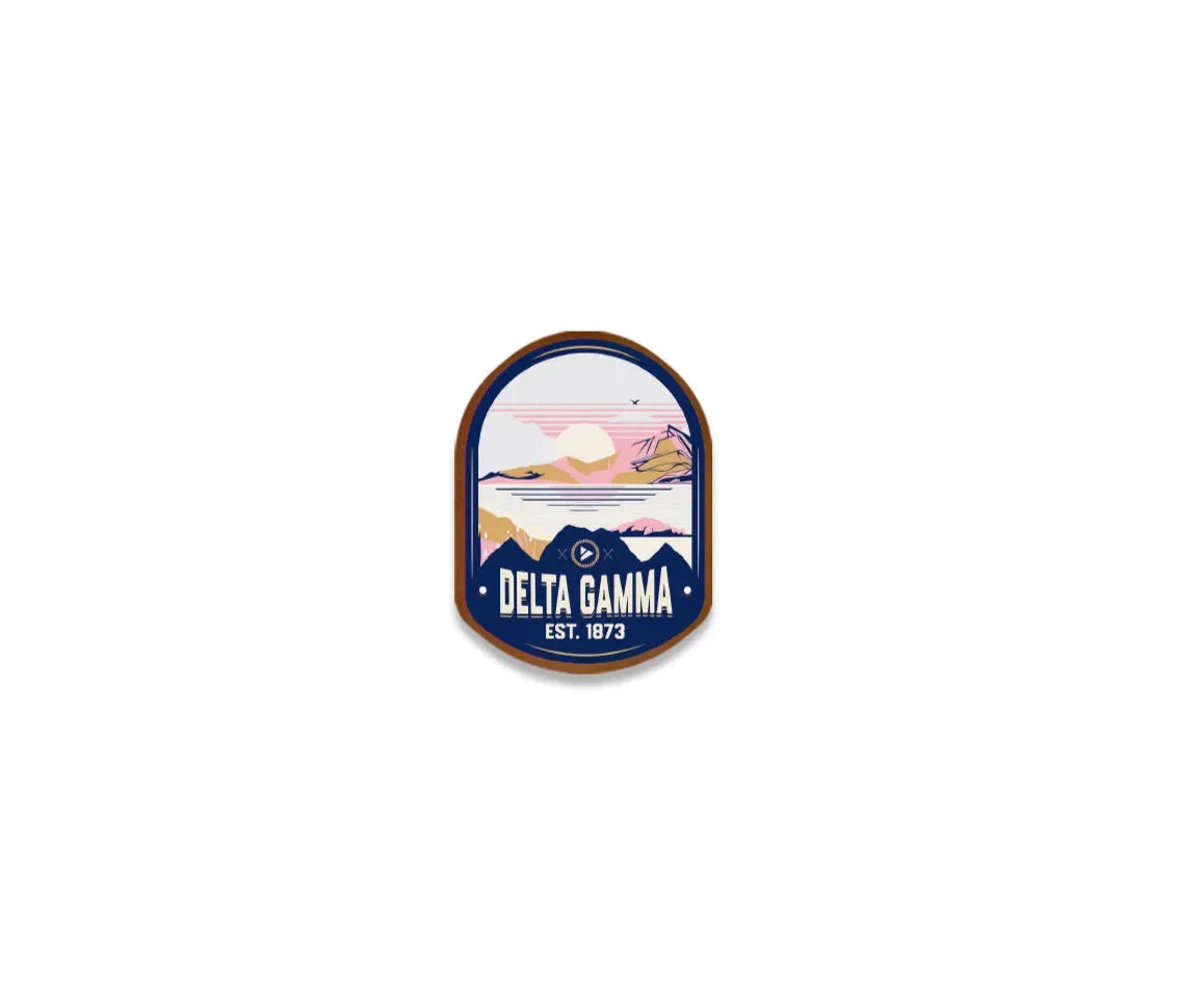 Delta Gamma Richardson 112 UV Print Leatherette Patch Trucker Hat - Ventura