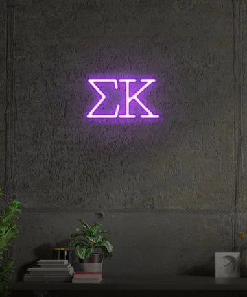 Sigma Kappa Greek Letters LED Neon Sign w/ Dimmer