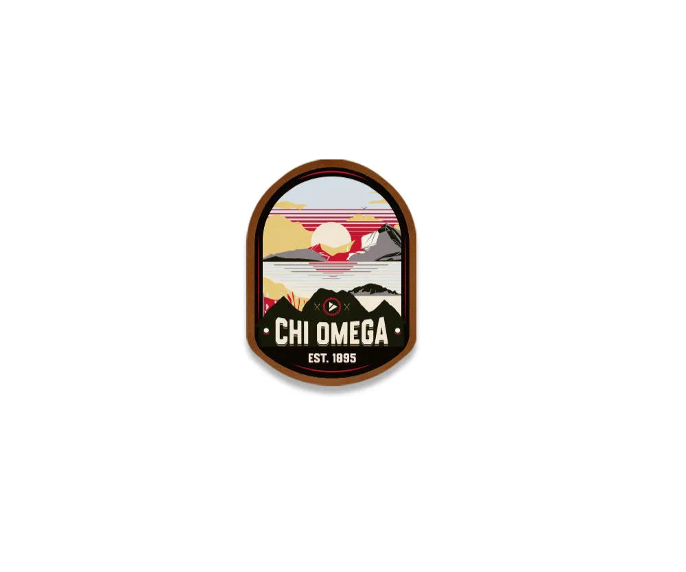 Chi Omega Richardson 112 UV Print Leatherette Patch Trucker Hat - Ventura