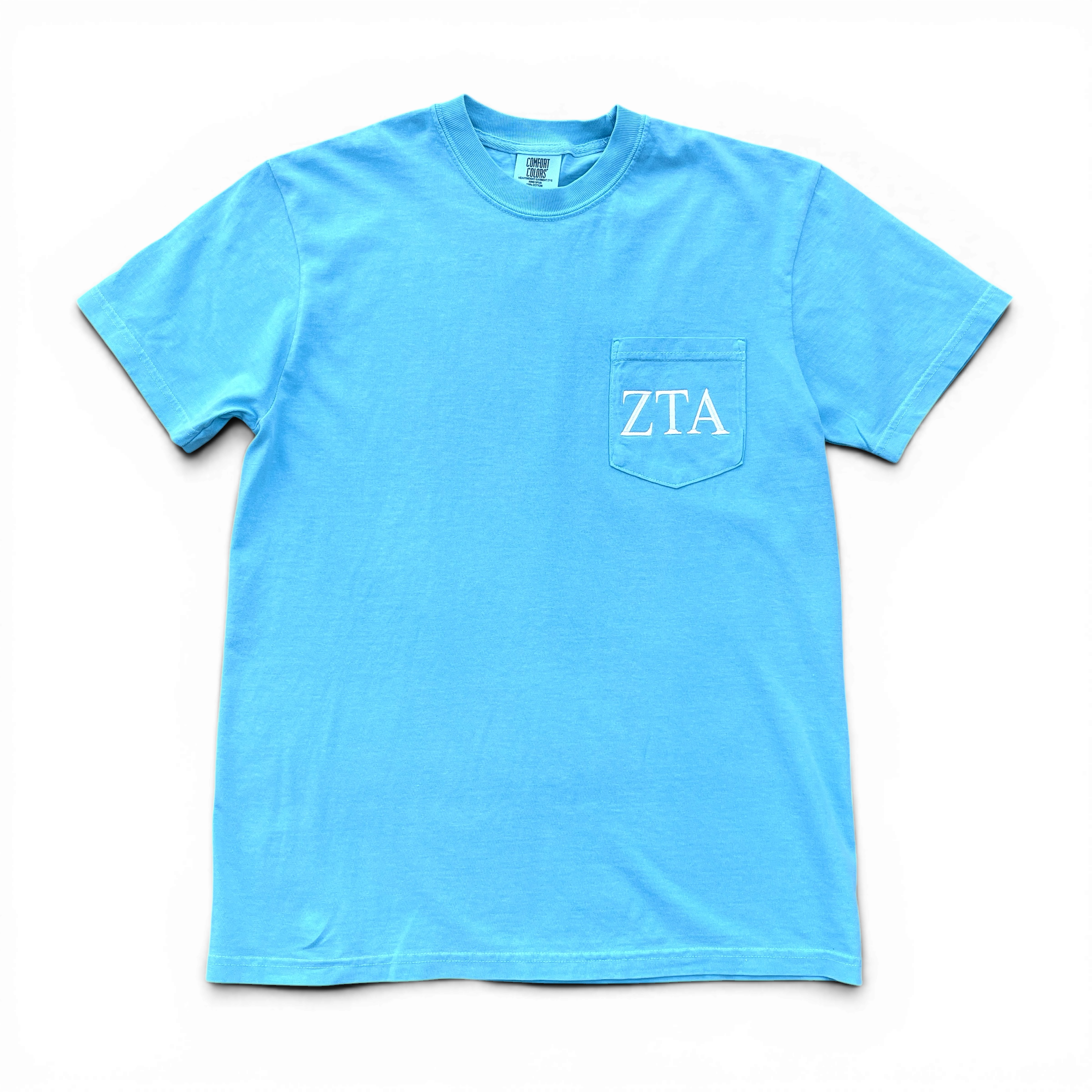 Zeta Tau Alpha Aqua Pocket Tee