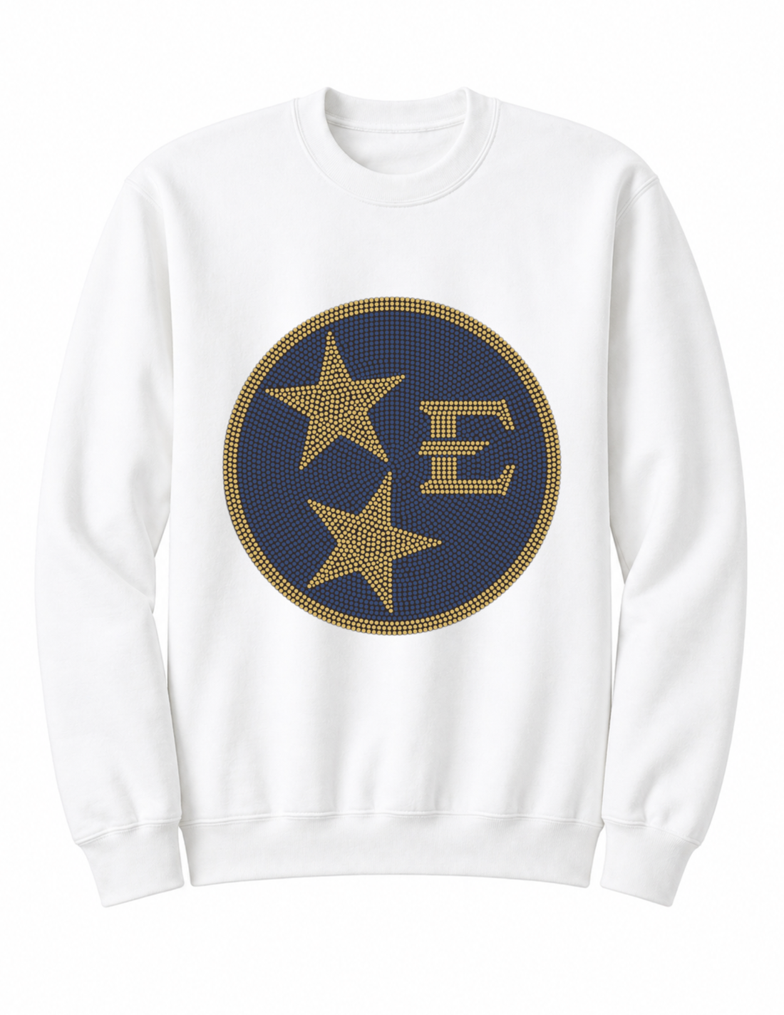 East Tennessee Circle Circle Star Logo White Crewneck Sweatshirt