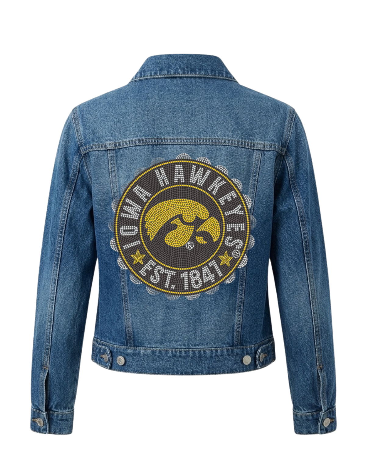 Univ of Iowa EST. 1841 Blue Denim Jacket