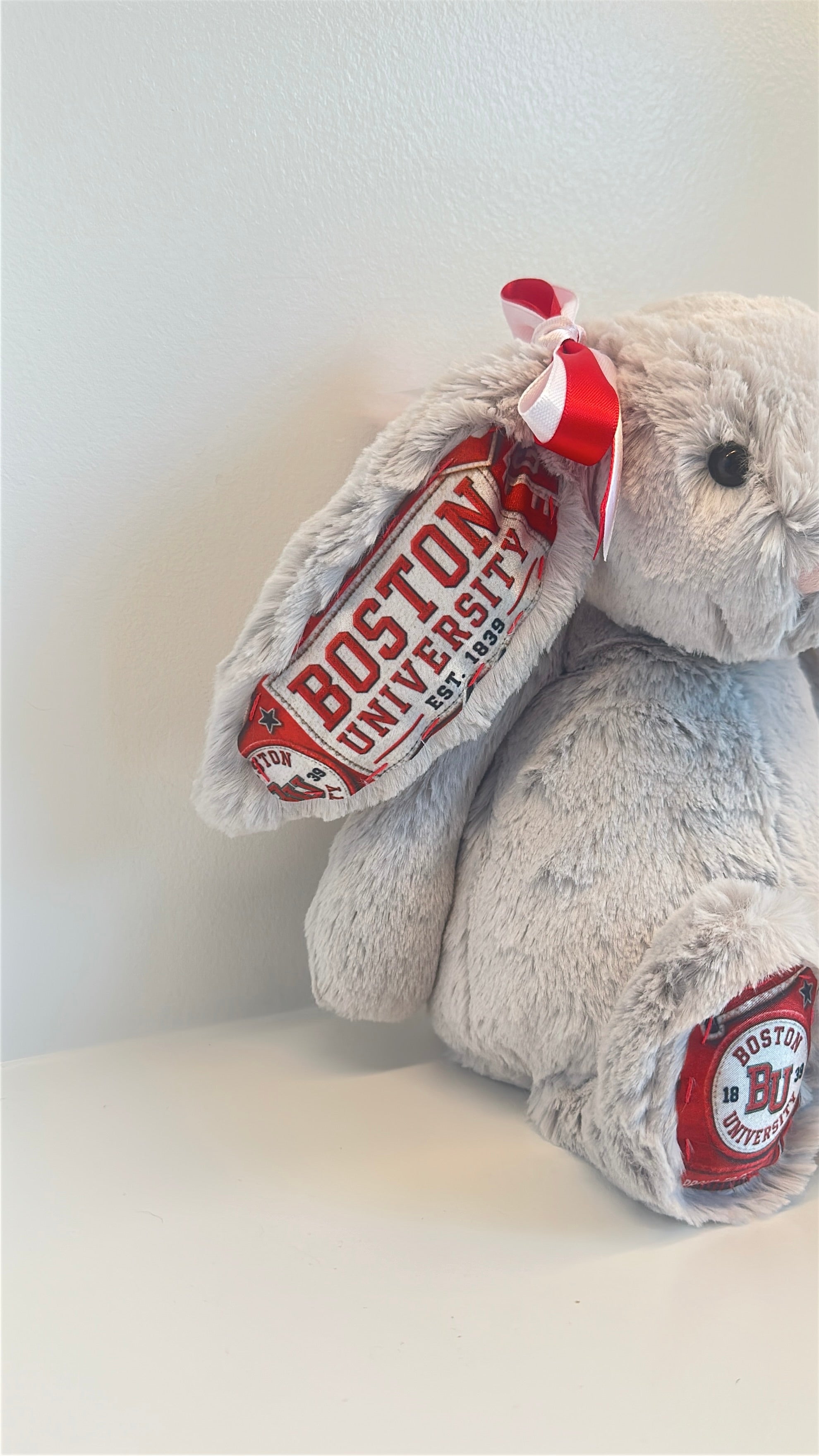 Boston University Custom College Jellycat Bashful Bunny – 4U Dezigns