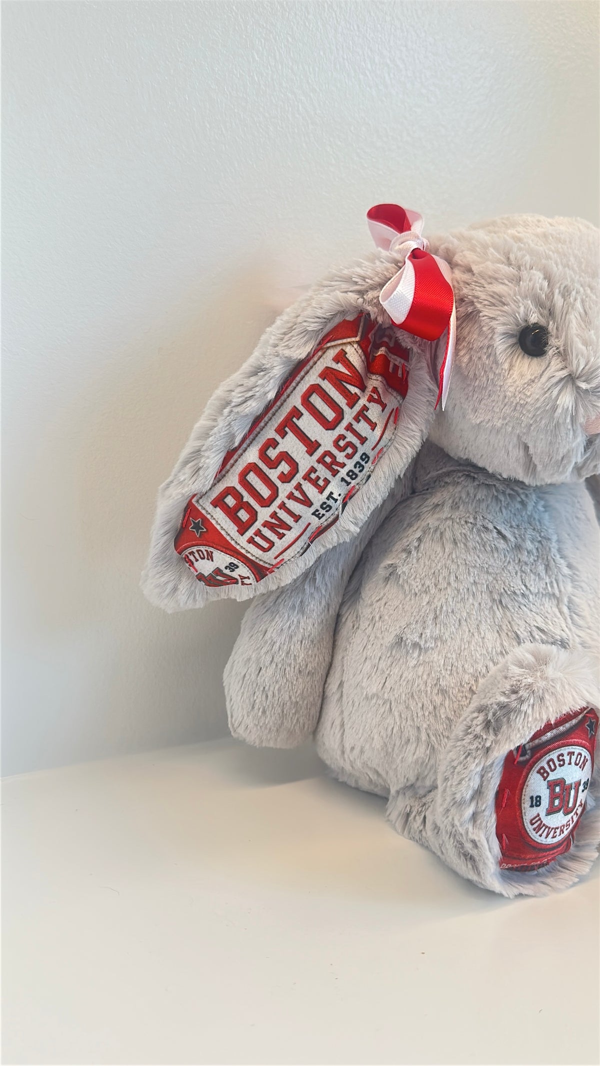Boston University Custom College Jellycat Bashful Bunny