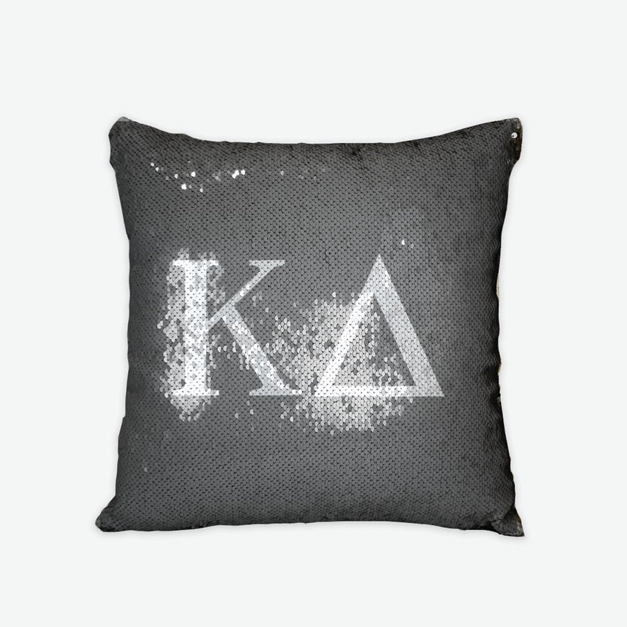 Kappa Delta Sequin Pillow Cover - Greek Letters