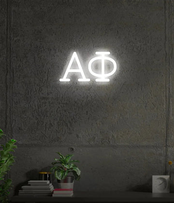 Alpha Phi Greek Letters LED Neon Sign w/ Dimmer